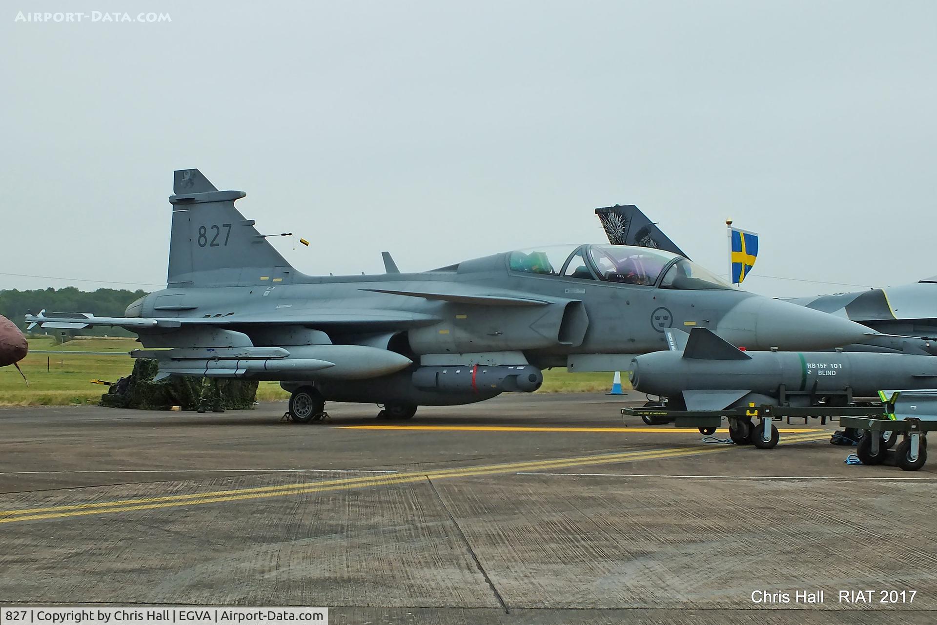 827, Saab JAS-39D Gripen C/N 39827, RIAT 2017