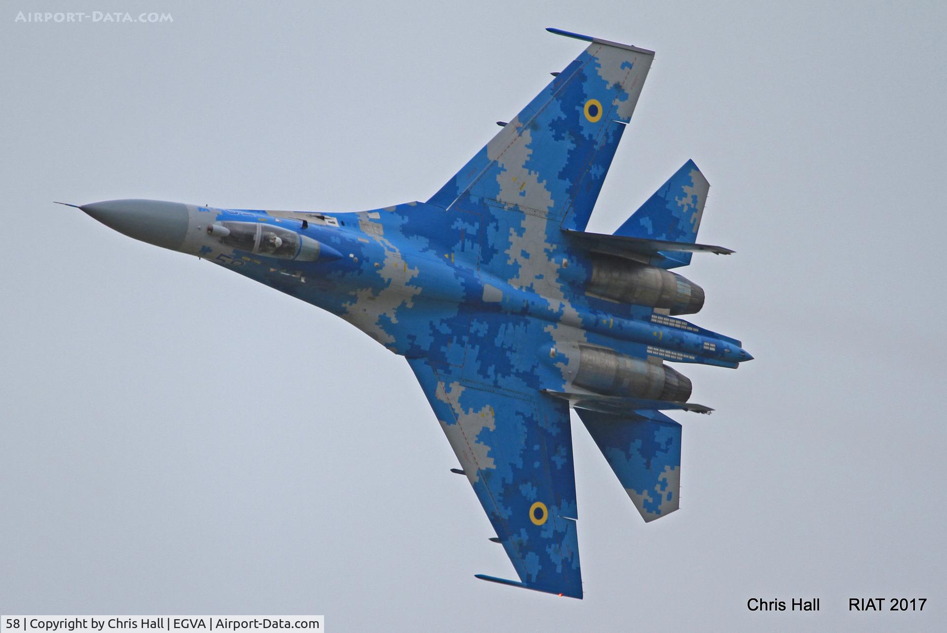 58, 1991 Sukhoi Su-27P Flanker B C/N 36911035612, RIAT 2017