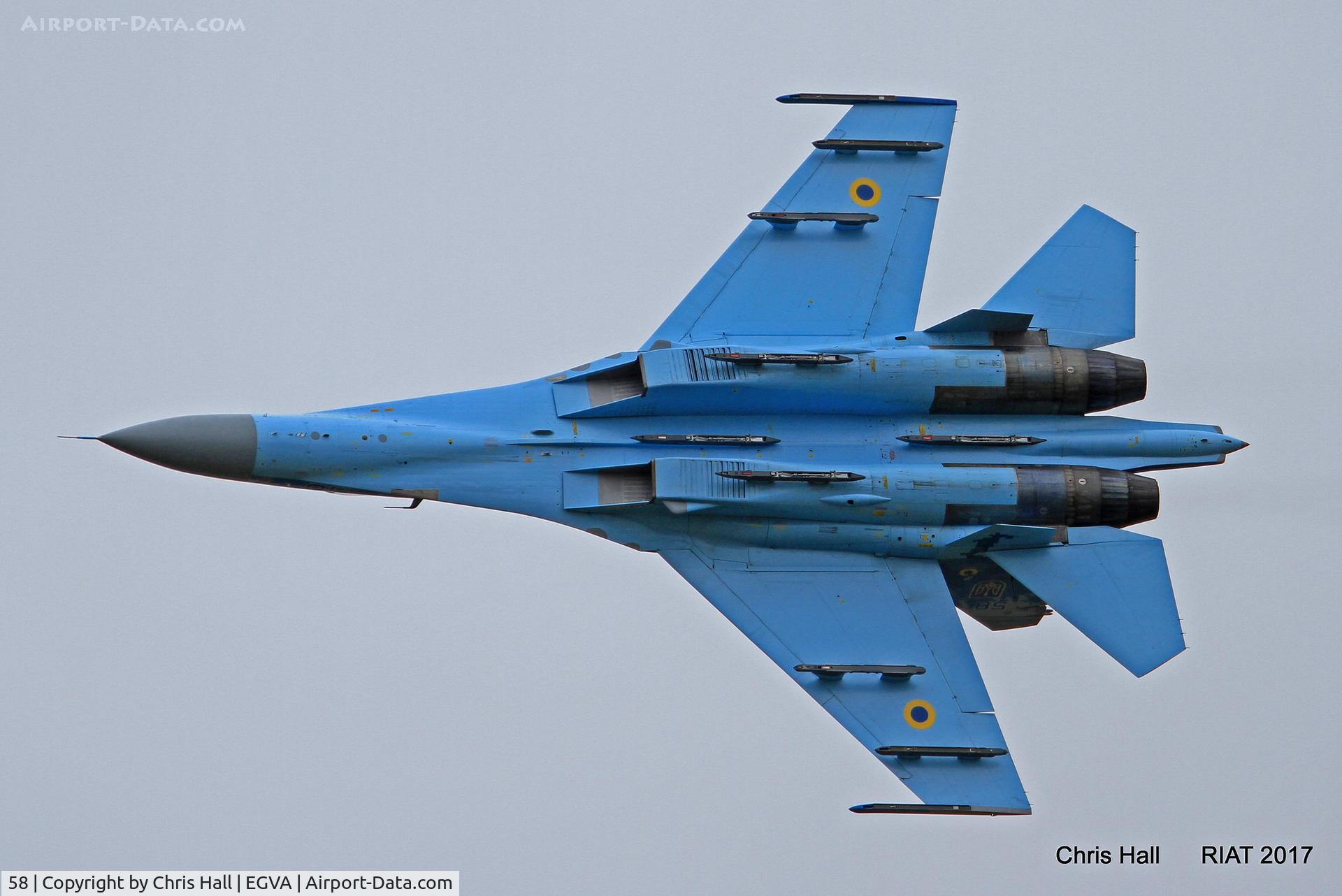 58, 1991 Sukhoi Su-27P Flanker B C/N 36911035612, RIAT 2017