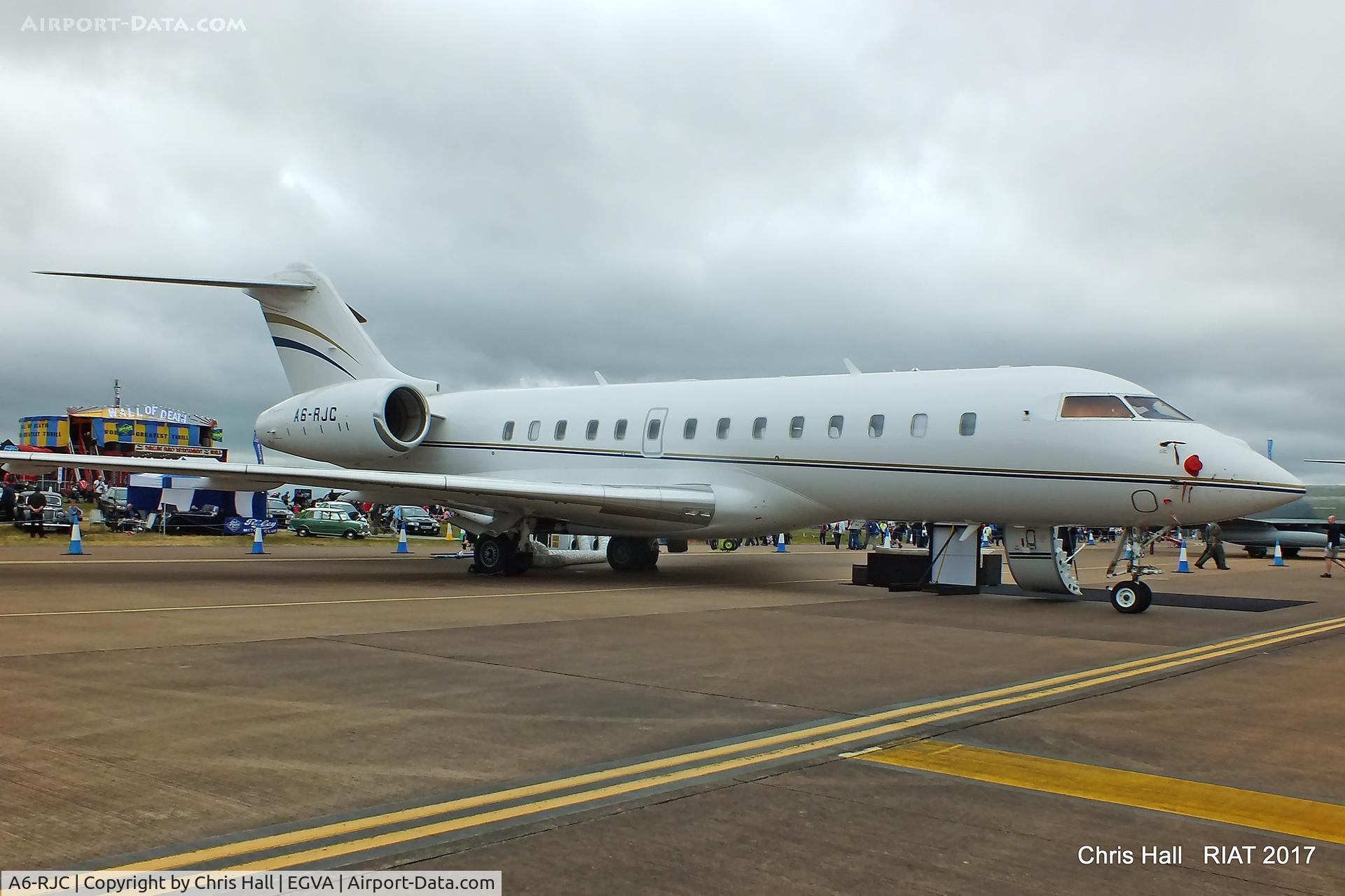 A6-RJC, Bombardier BD-700 Global 5000 C/N 9600, RIAT 2017