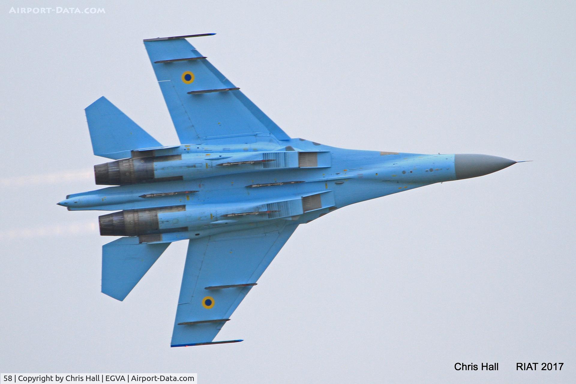 58, 1991 Sukhoi Su-27P Flanker B C/N 36911035612, RIAT 2017