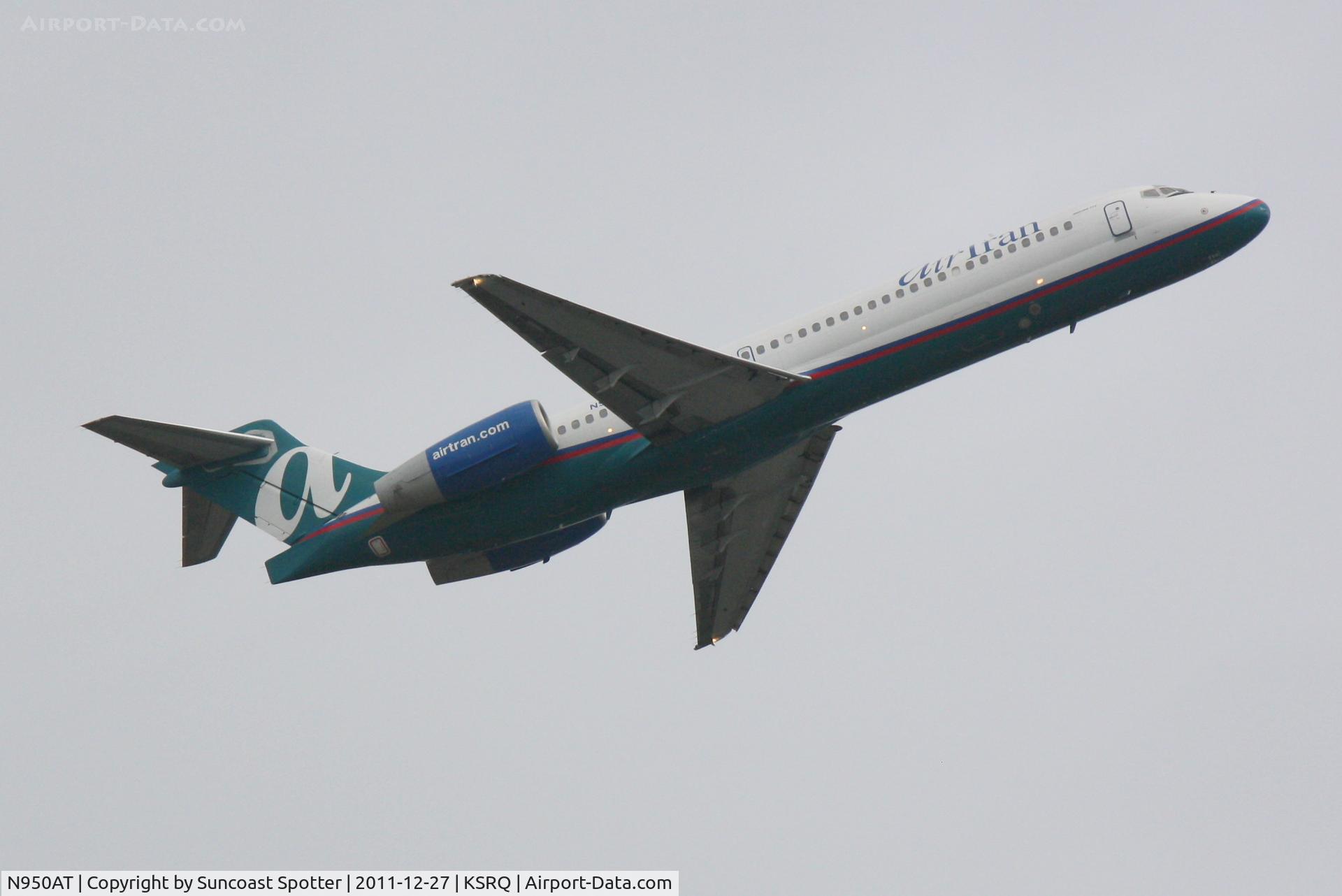 N507HP, 2000 Cessna 525 C/N 525-0395, AirTran Flight 1219 departs Runway 14 at Sarasota-Bradenton International Airport enroute to Chicago/Midway International Airport