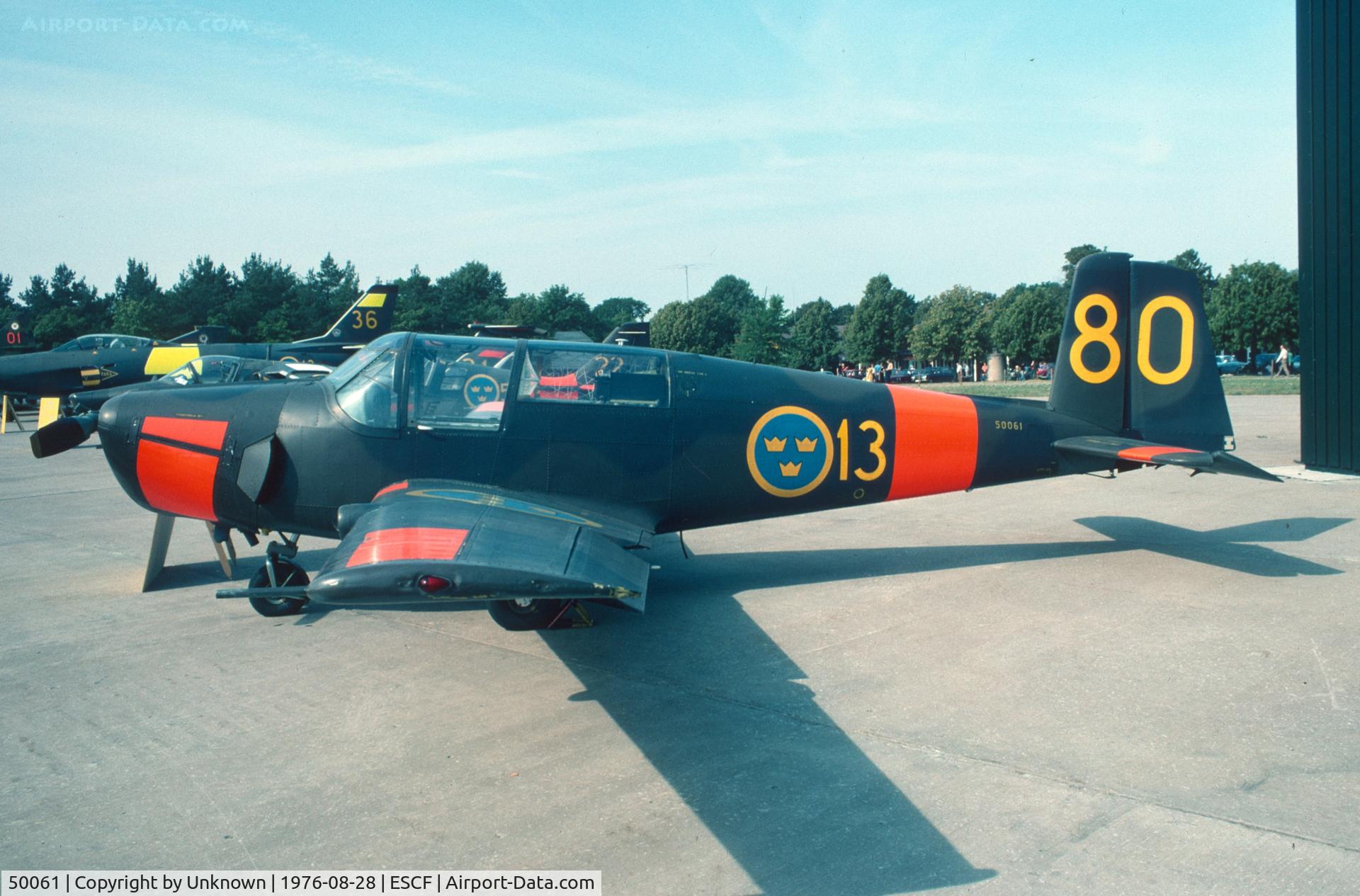 50061, 1953 Saab Sk.50B Safir C/N 91270, Malmen Air Base 28.8.1976