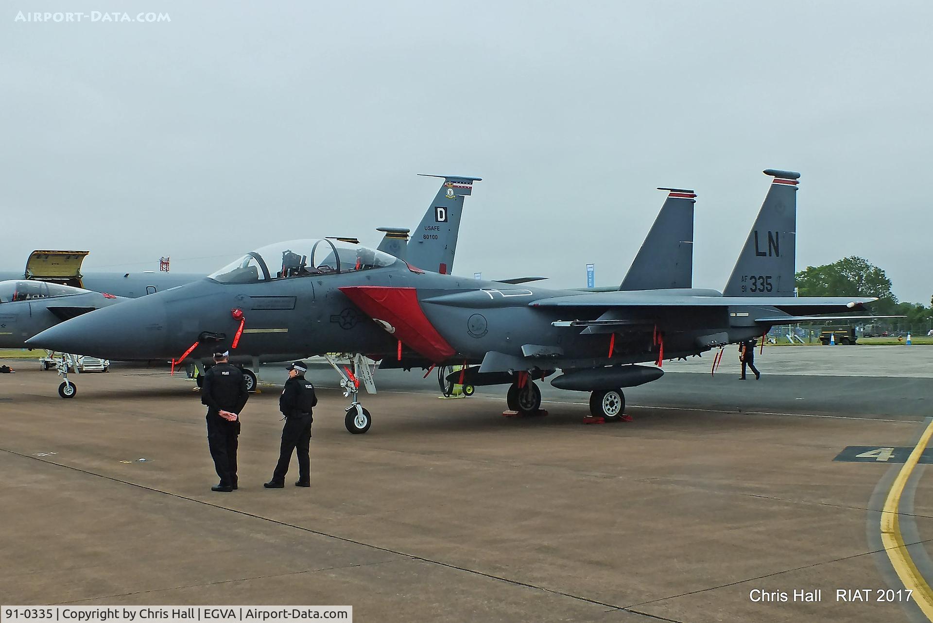 91-0335, 1991 McDonnell Douglas F-15E Strike Eagle C/N 1242/E200, RIAT 2017