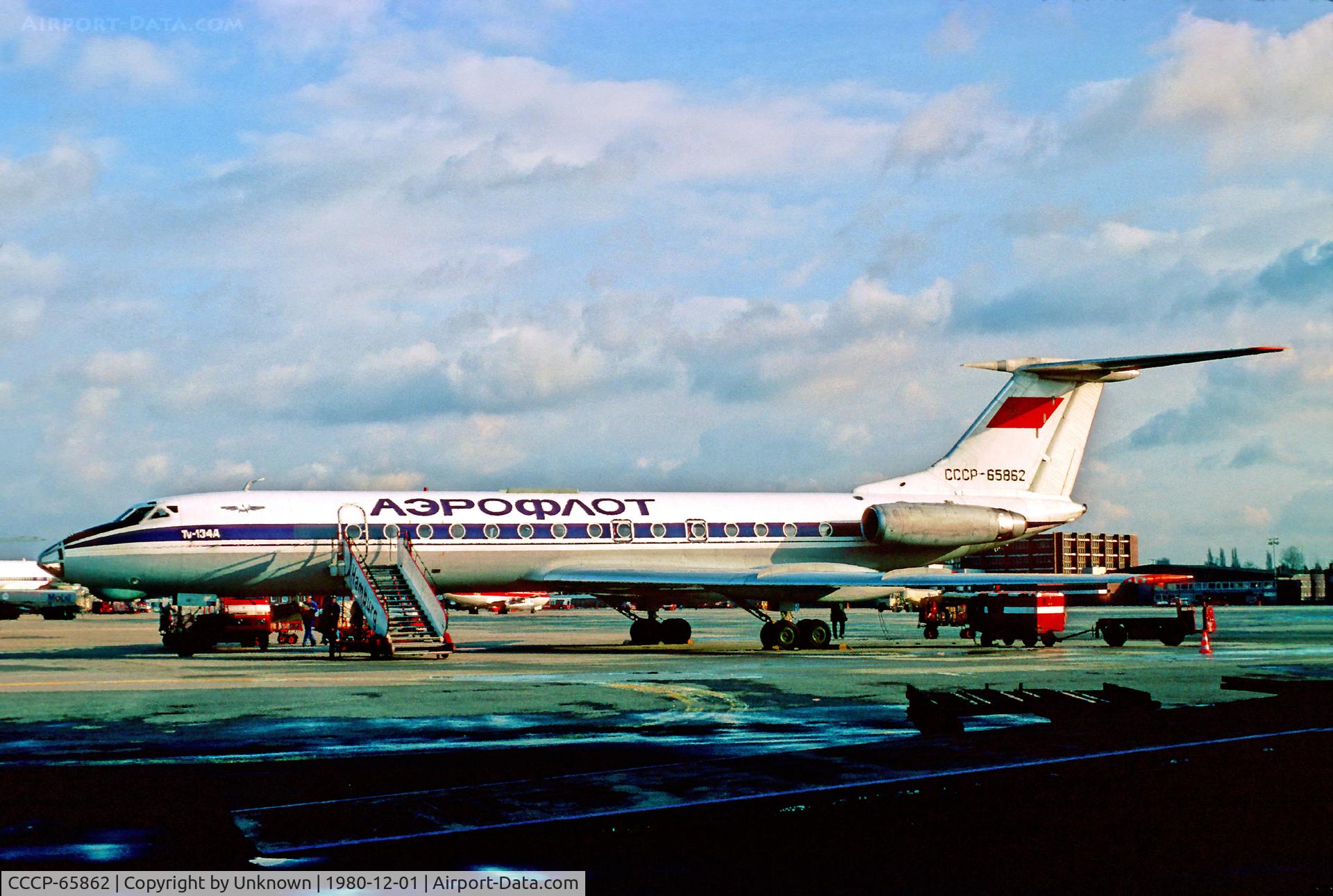 CCCP-65862, 1975 Tupolev Tu-134A C/N 28270, 1980-12-00
