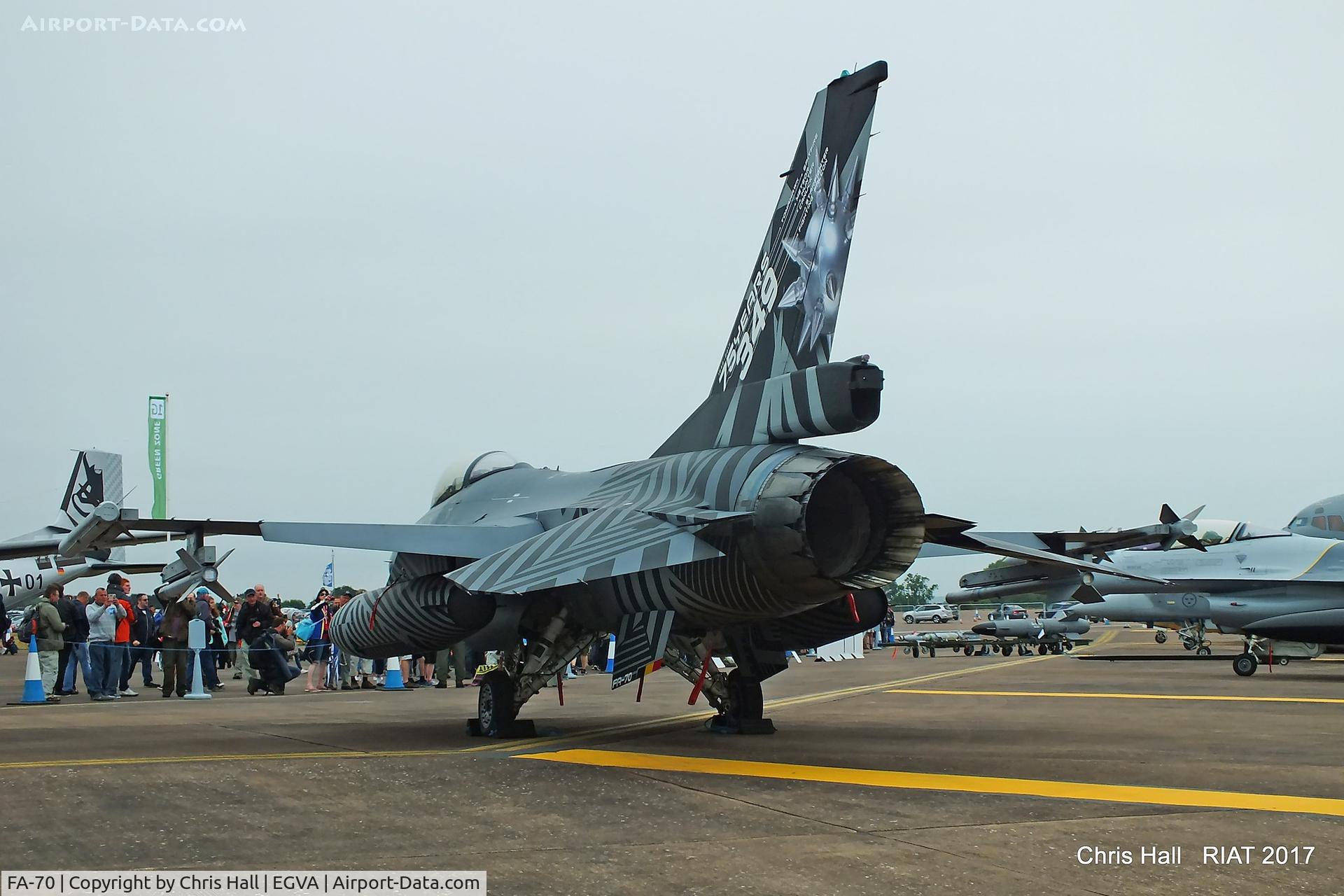 FA-70, SABCA F-16AM Fighting Falcon C/N 6H-70, RIAT 2017