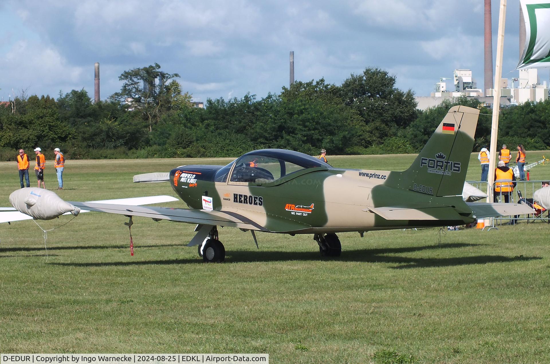 D-EDUR, 1980 SIAI-Marchetti SF-260 C/N 110, SIAI-Marchetti SF.260 of Team Niebergall at the 2024 Flugplatzfest Leverkusen airfield display