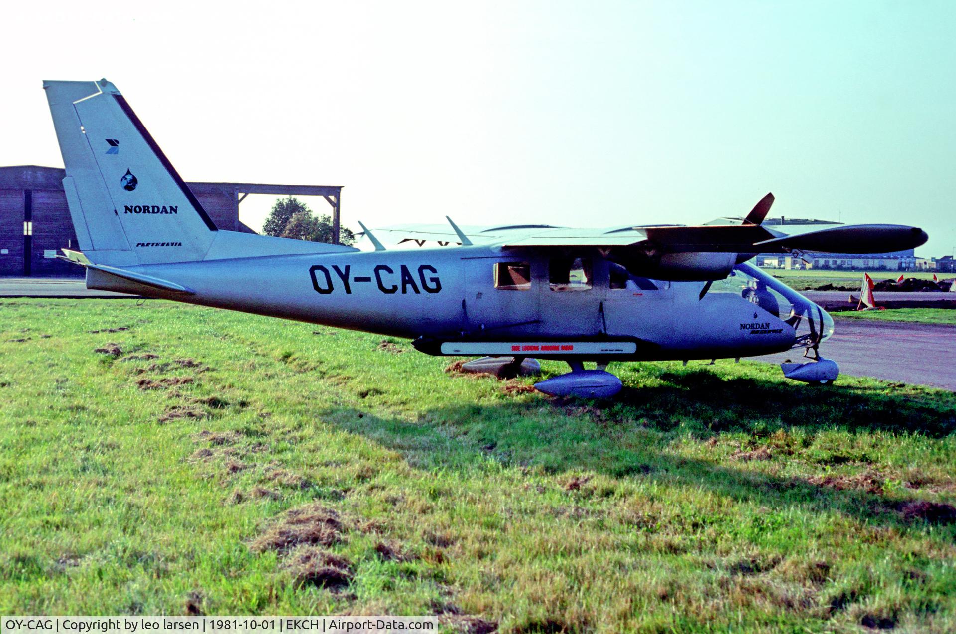 OY-CAG, 1981 Partenavia P-68 Observer C/N 243-03-0B, Copenhagen 1.10.1981