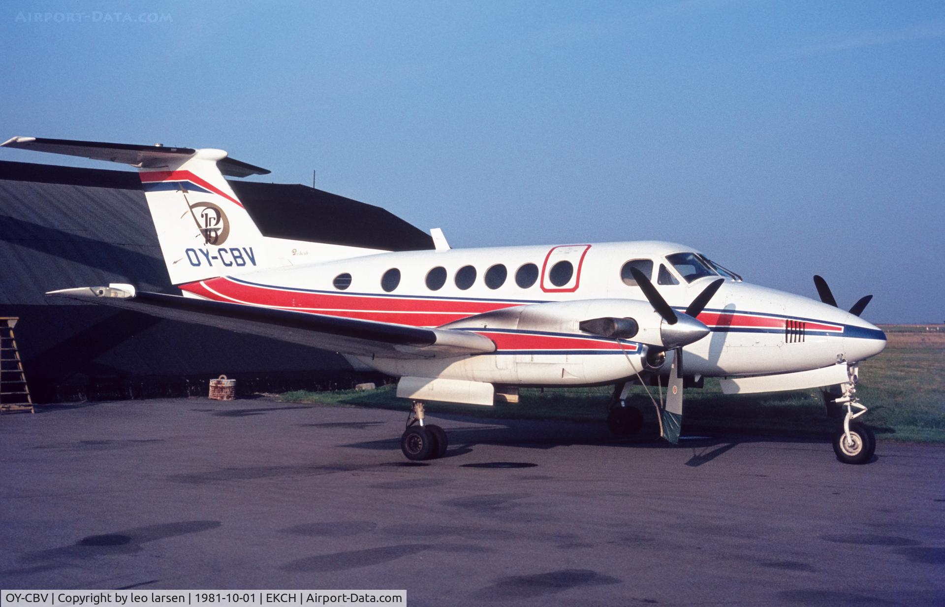 OY-CBV, 1976 Beech 200 Super King Air C/N BB-192, Copenhagen 1.10.1981