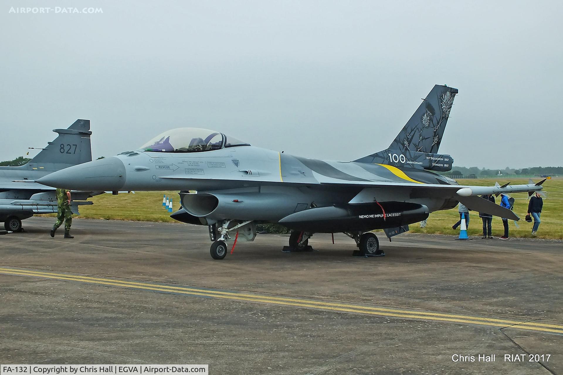 FA-132, SABCA F-16AM Fighting Falcon C/N 6H-132, RIAT 2017