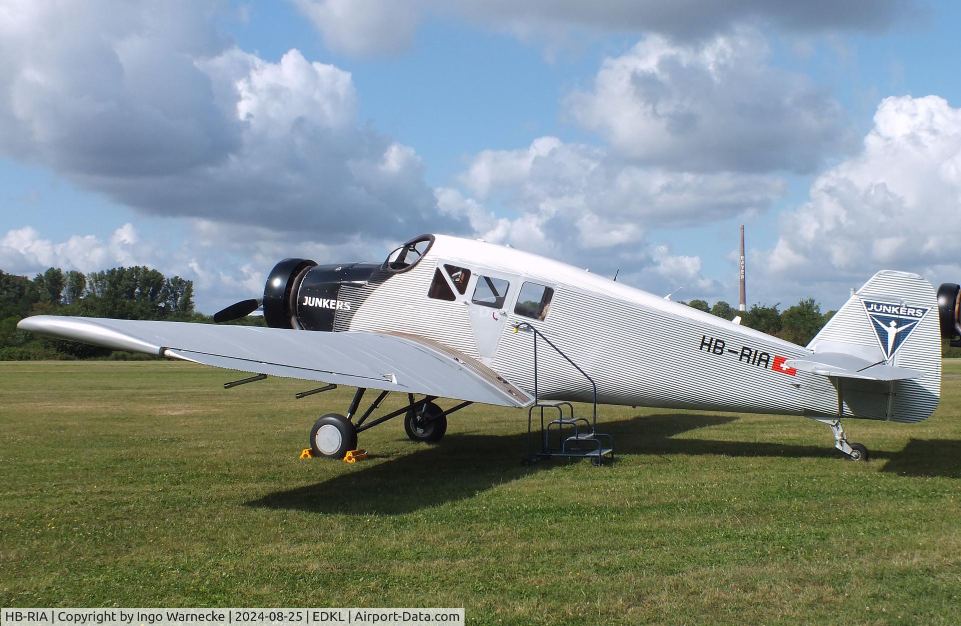 HB-RIA, 2019 Junkers F-13 (Replica) C/N 13-002, Rimowa / Junkers F 13 replica (with radial engine) at the 2024 Flugplatzfest Leverkusen airfield display