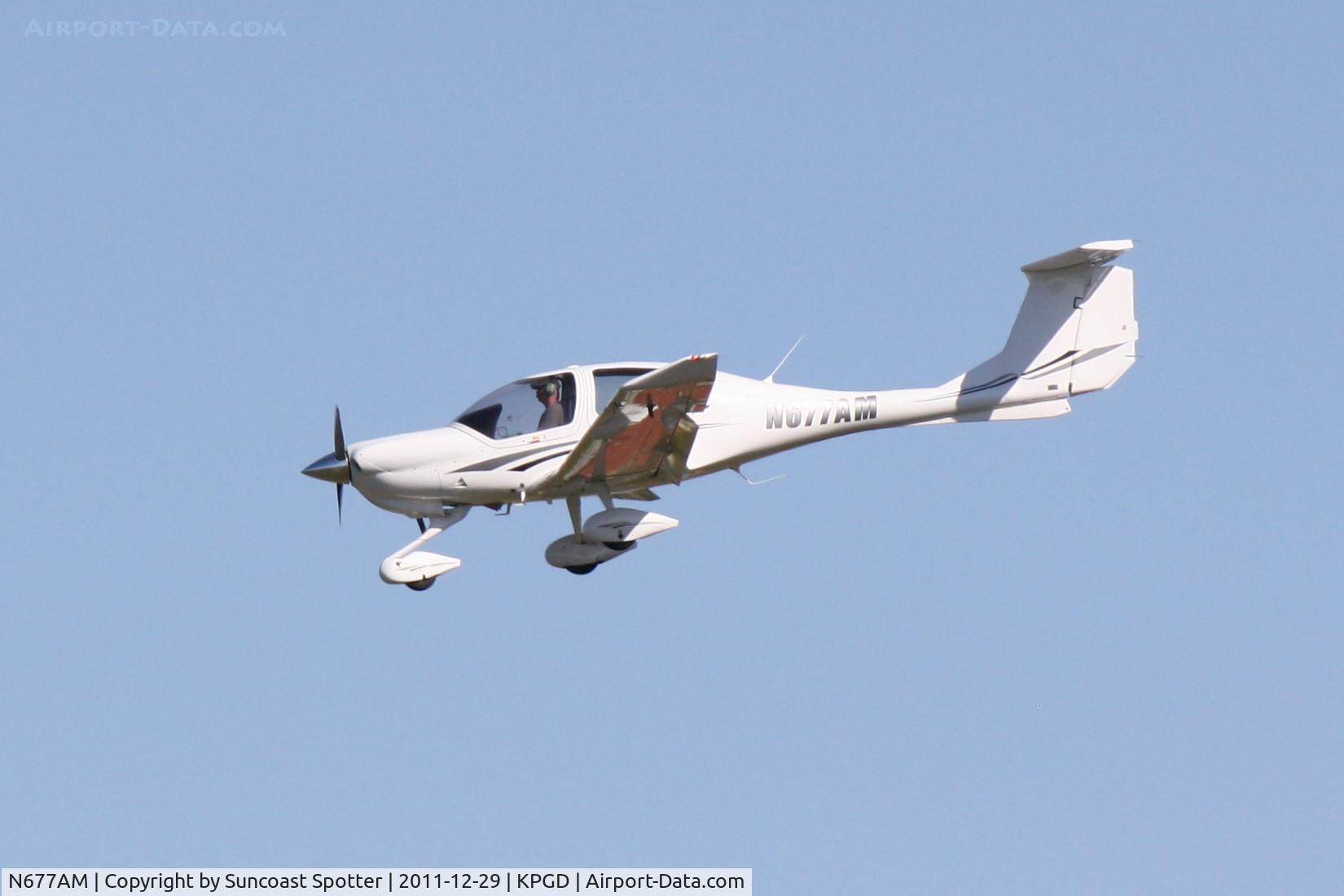 N677AM, 2006 Diamond DA-40 Diamond Star C/N 40.677, N677AM on approach to Runway 33 at Charlotte County Airport