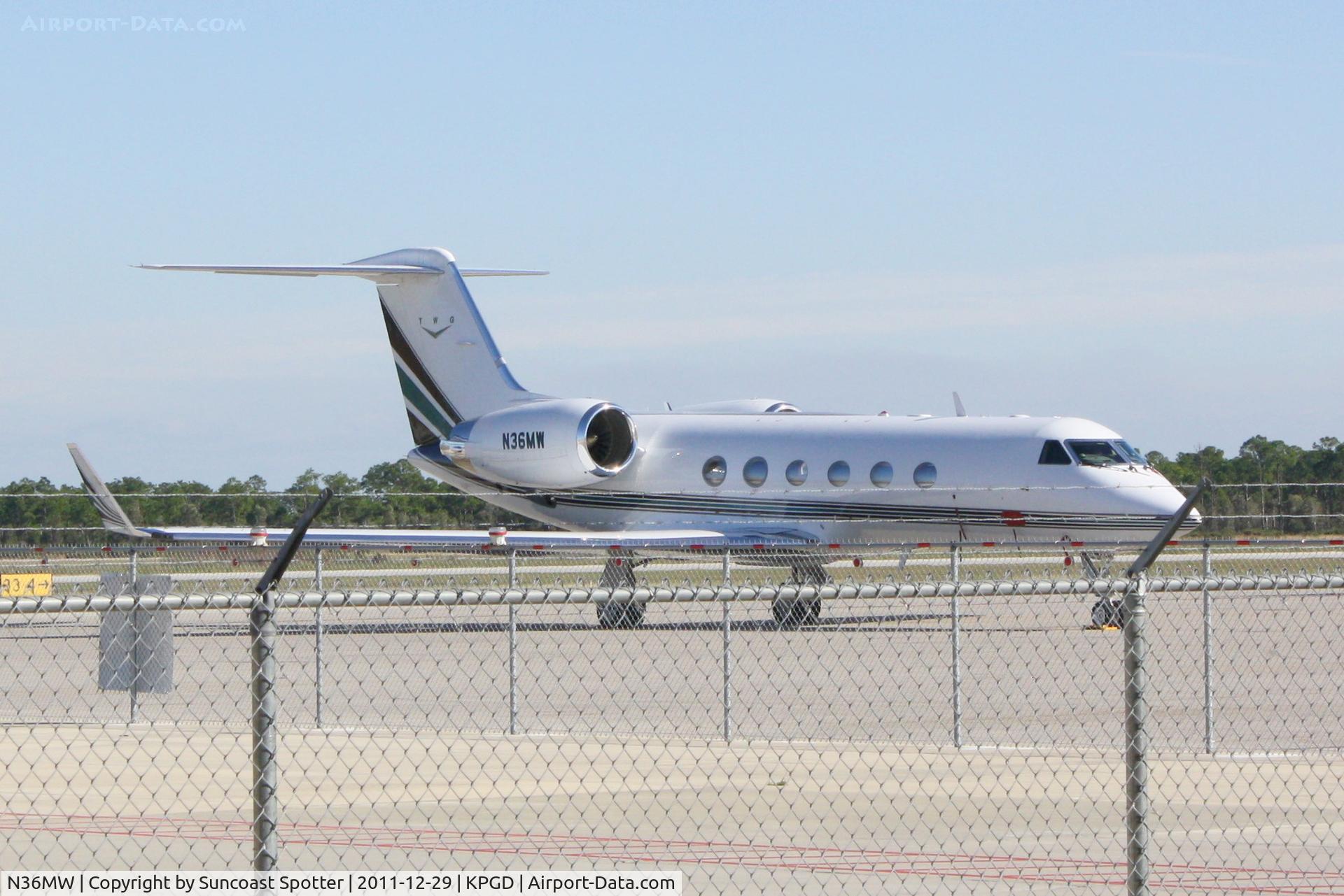 N36MW, 2002 Gulfstream Aerospace G-IV C/N 1480, N36MW sits on the ramp at Charlotte County Airport