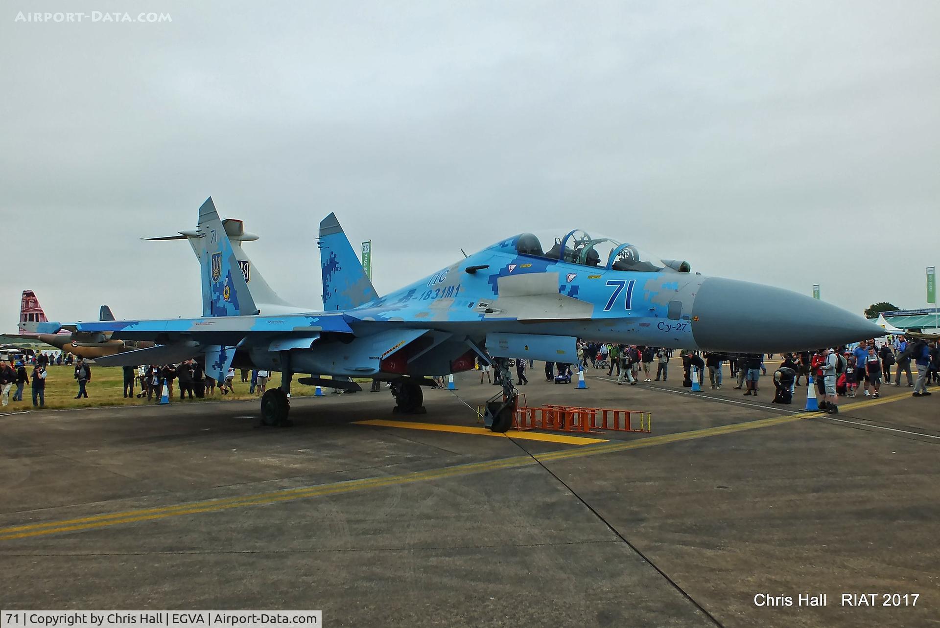 71, Sukhoi Su-27UBM1 C/N 96310424043, RIAT 2017