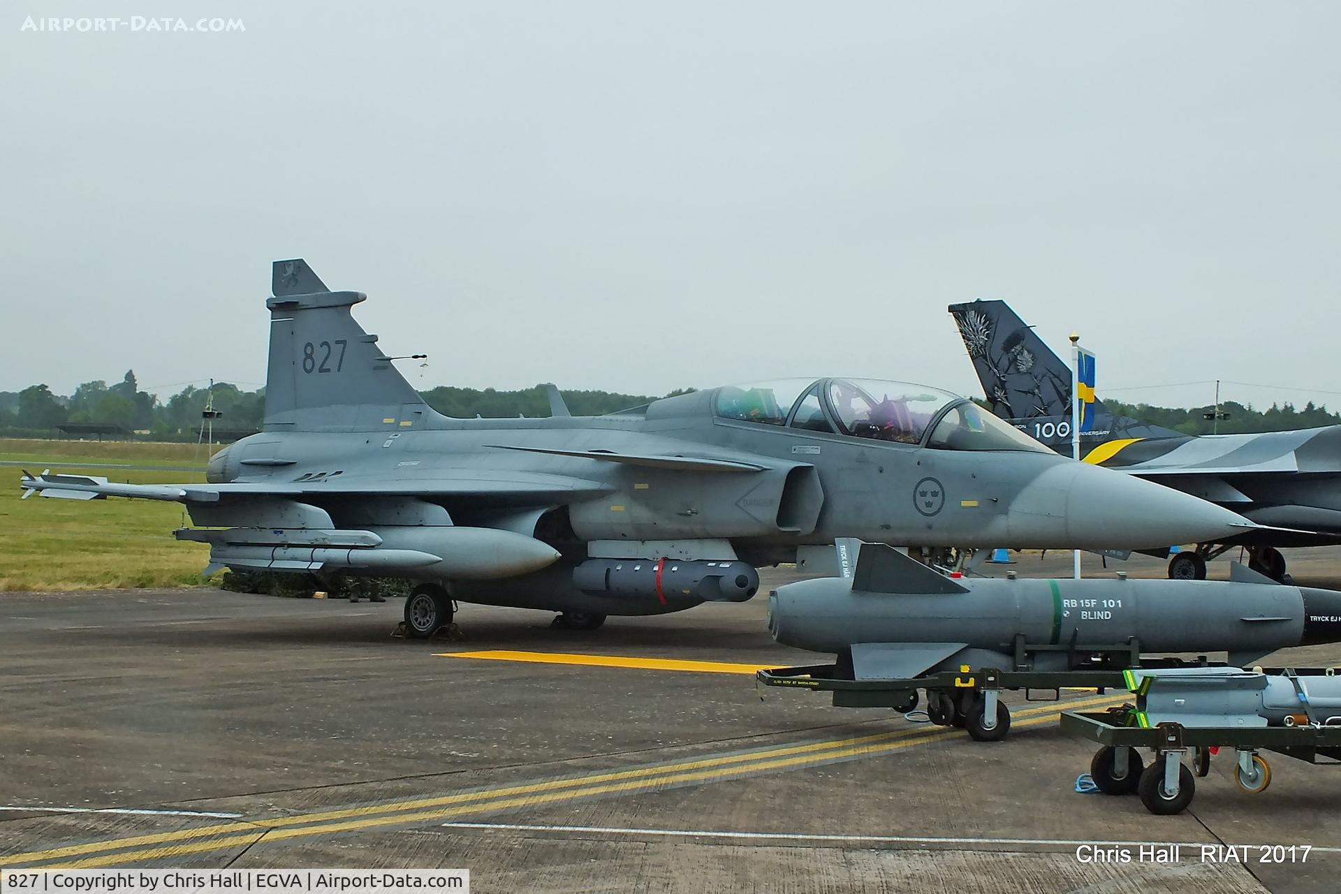 827, Saab JAS-39D Gripen C/N 39827, RIAT 2017