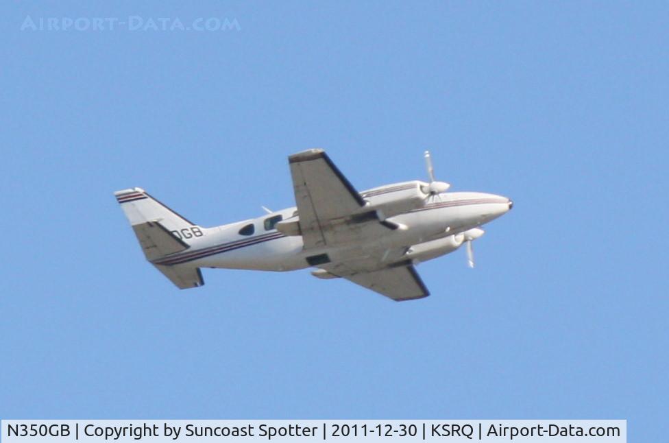 N350GB, 1980 Piper PA-31-350 Chieftain C/N 31-8052136, Piper Navajo departs on Runway 14 at Sarasota-Bradenton International Airport