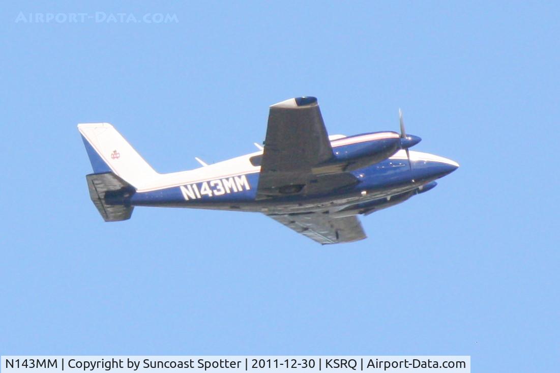 N143MM, 1970 Piper PA-39-160 Twin Comanche C/R C/N 39-18, N143MM departs Runway 14 at Sarasota-Bradenton International Airport