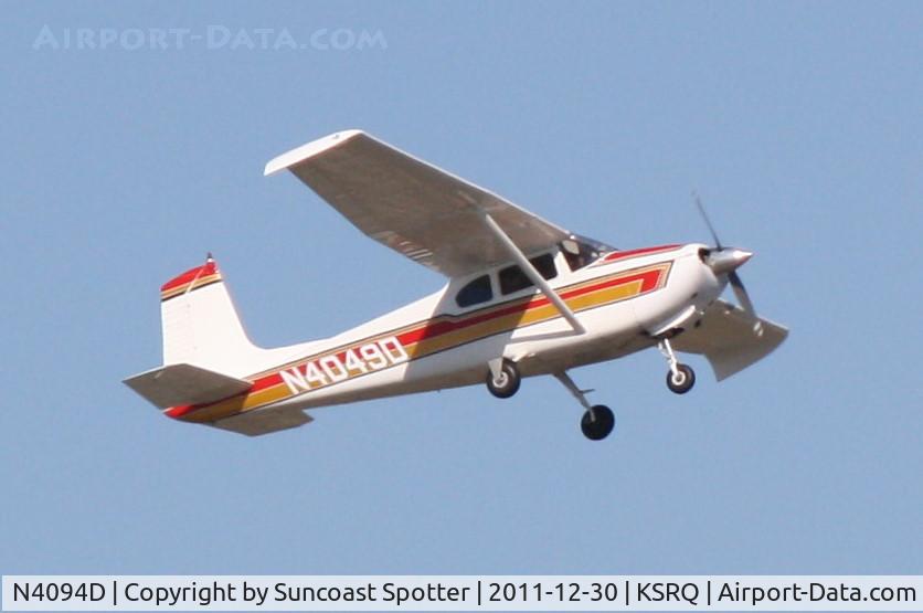 N4094D, 1957 Cessna 182A Skylane C/N 34794, N4094D departs Runway 22 at Sarasota-Bradenton International Airport