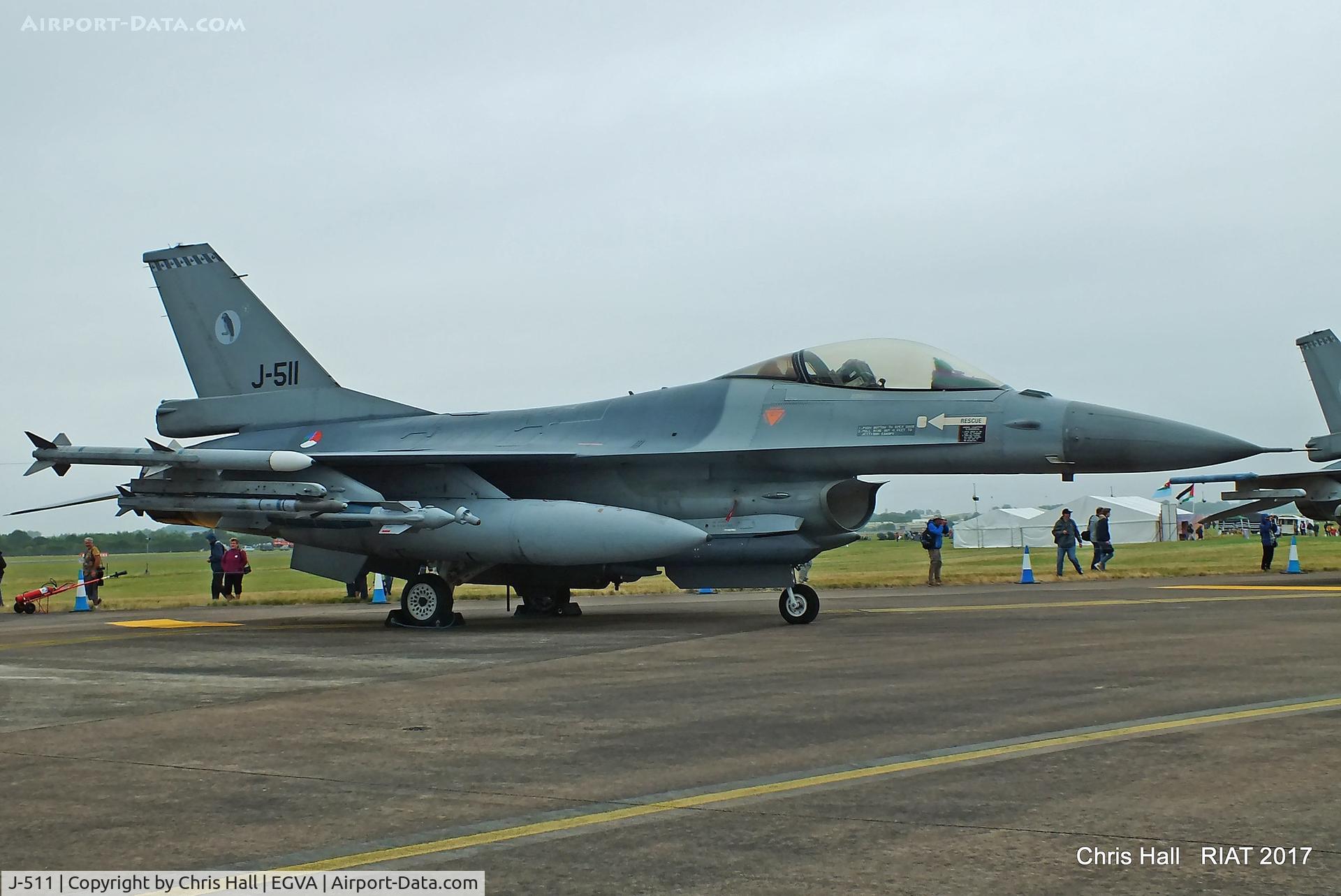 J-511, 1989 Fokker F-16A Fighting Falcon C/N 6D-150, RIAT 2017