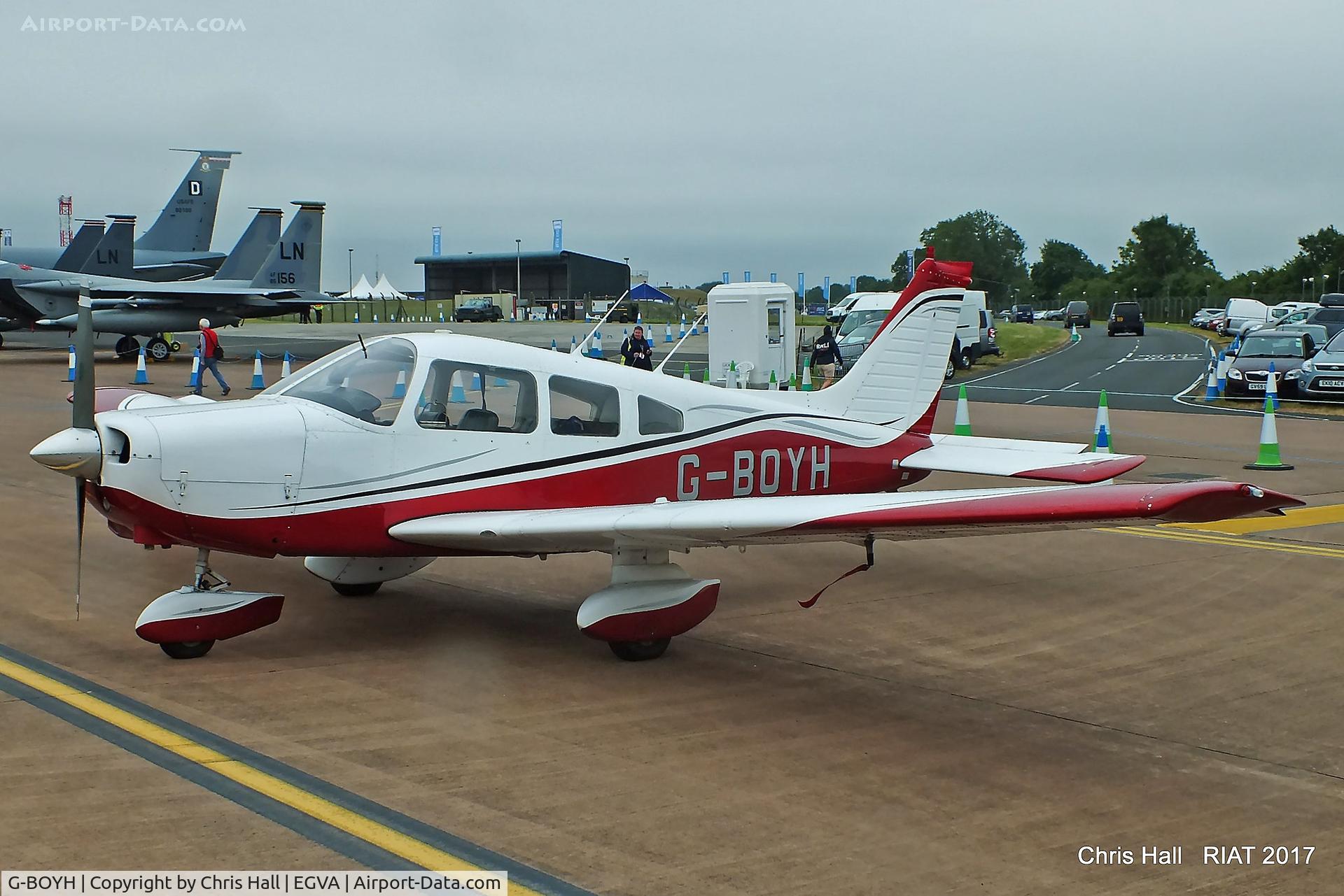 G-BOYH, 1977 Piper PA-28-151 Cherokee Warrior C/N 28-7715290, RIAT 2017