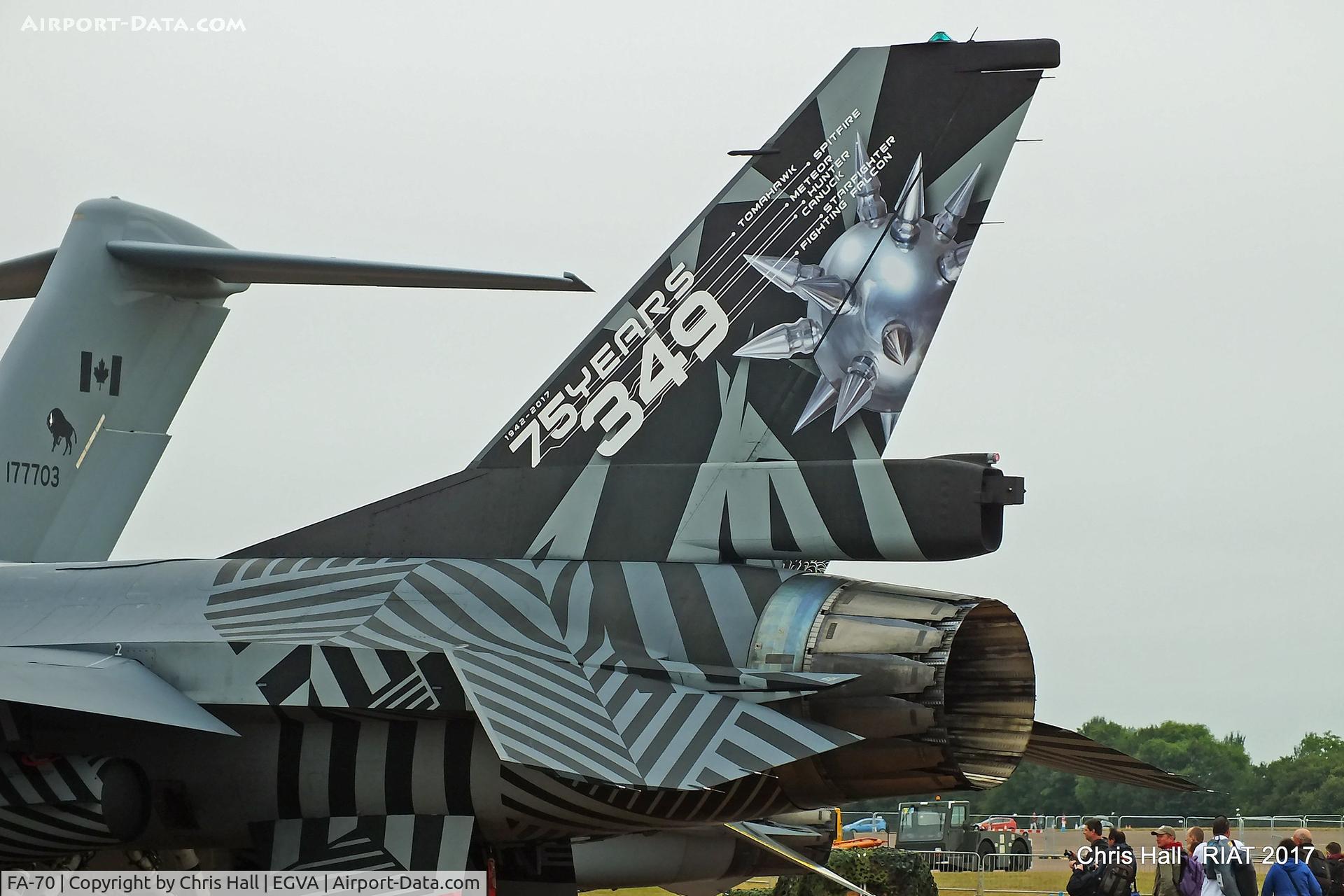 FA-70, SABCA F-16AM Fighting Falcon C/N 6H-70, RIAT 2017