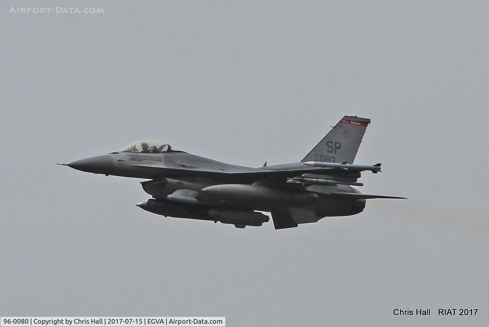 96-0080, 1996 Lockheed Martin F-16C Fighting Falcon C/N CC-202, RIAT 2017