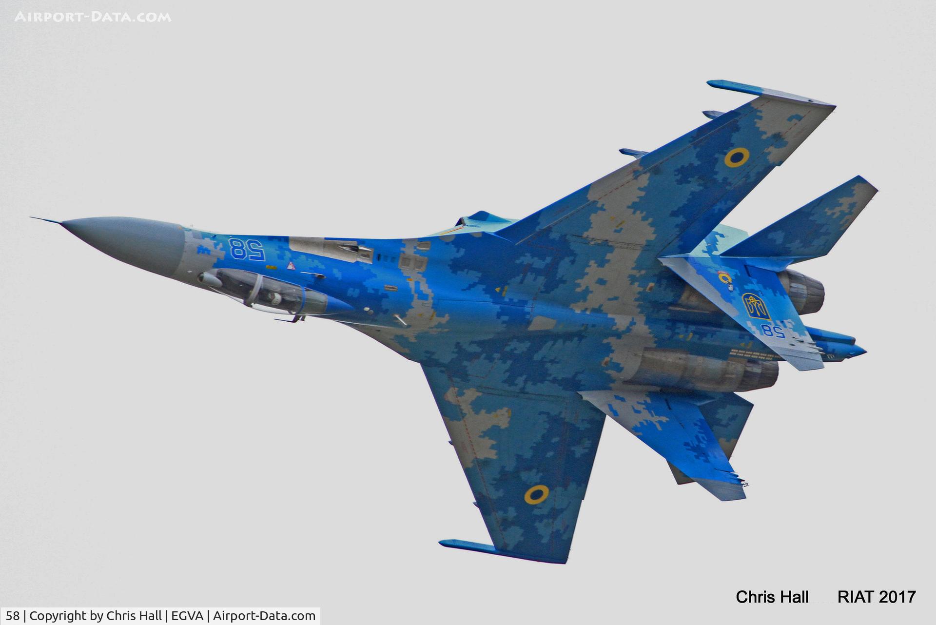 58, 1991 Sukhoi Su-27P Flanker B C/N 36911035612, RIAT 2017