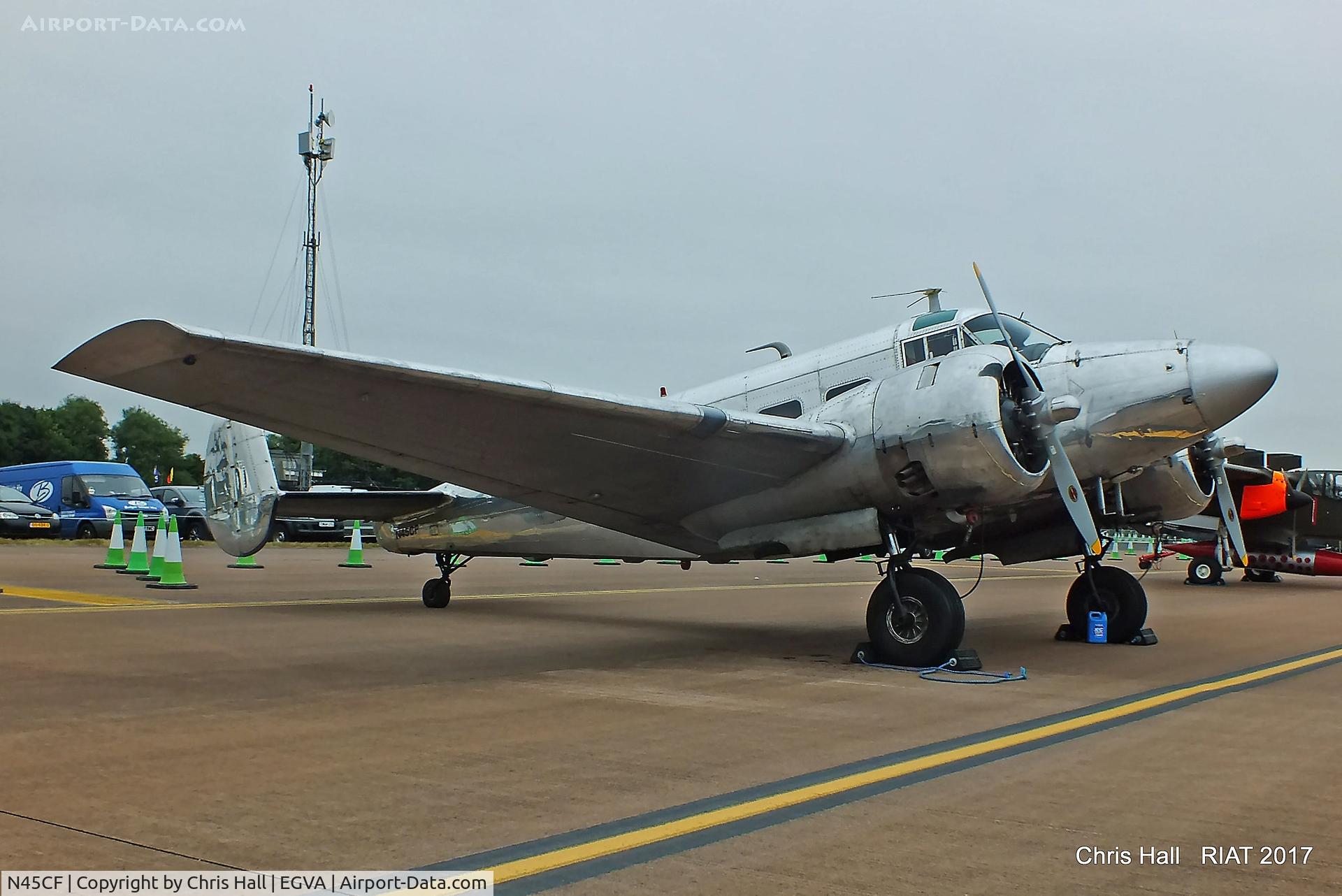 N45CF, 1959 Beech G18S C/N BA-466, RIAT 2017