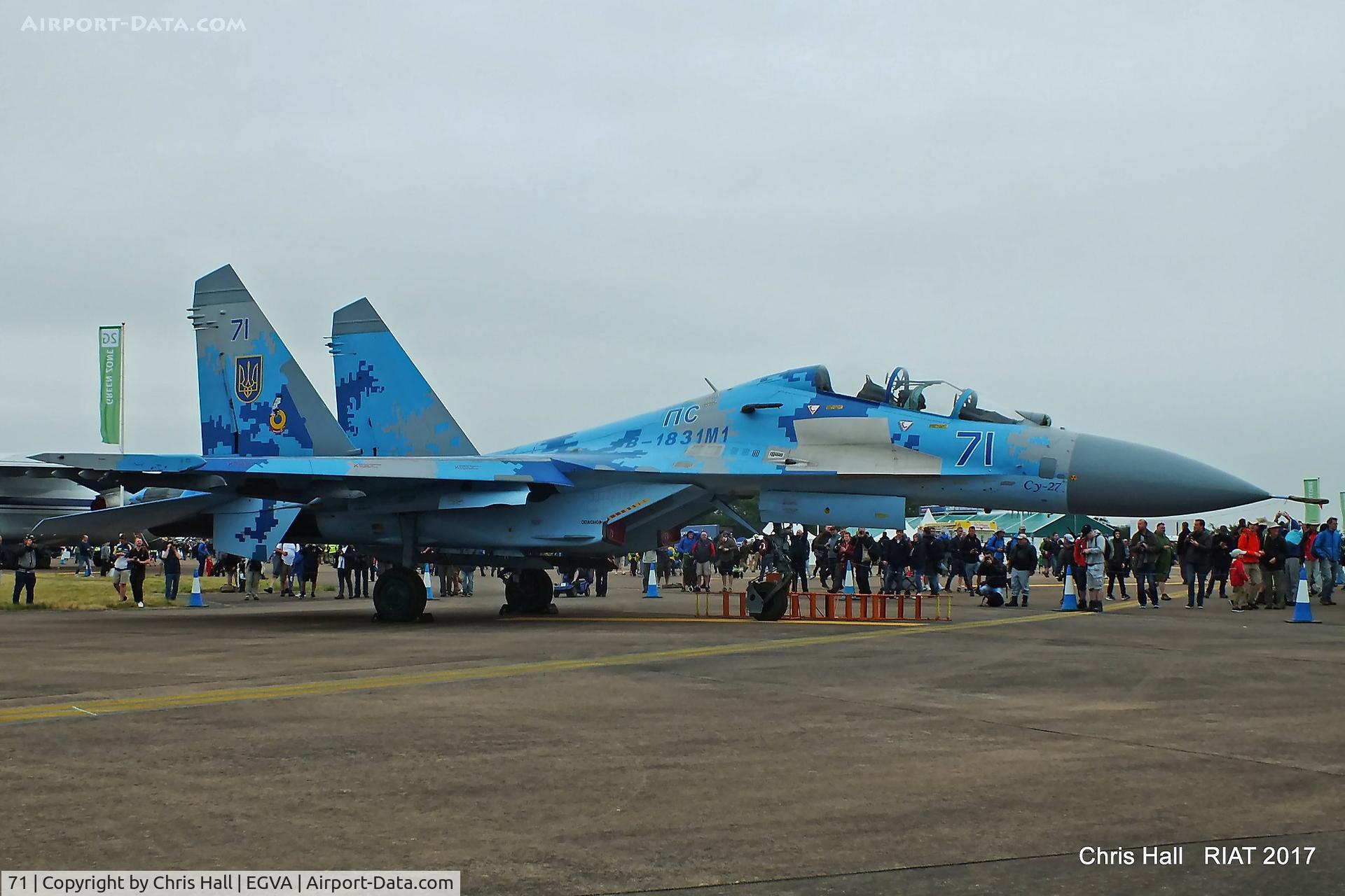 71, Sukhoi Su-27UBM1 C/N 96310424043, RIAT 2017