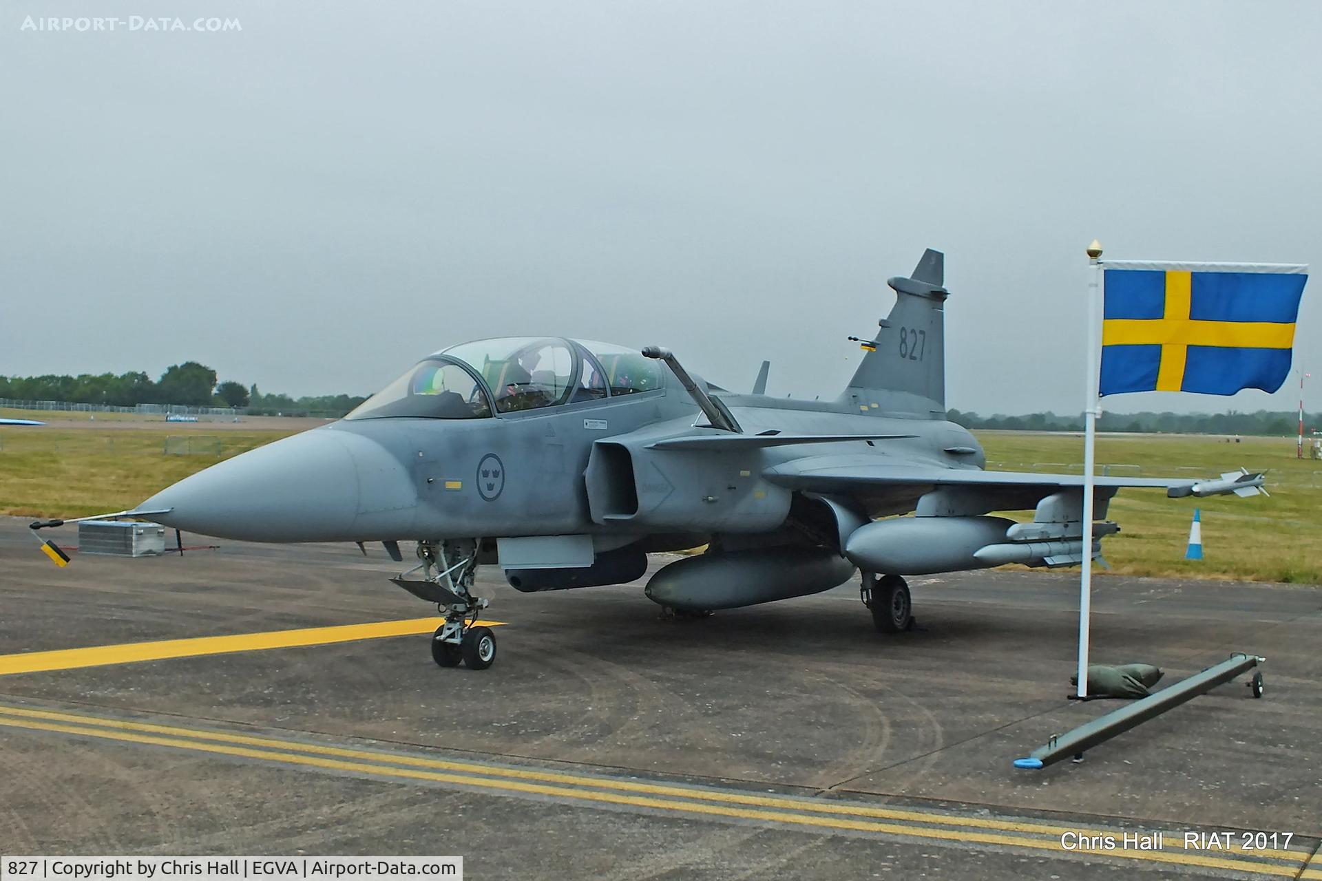 827, Saab JAS-39D Gripen C/N 39827, RIAT 2017