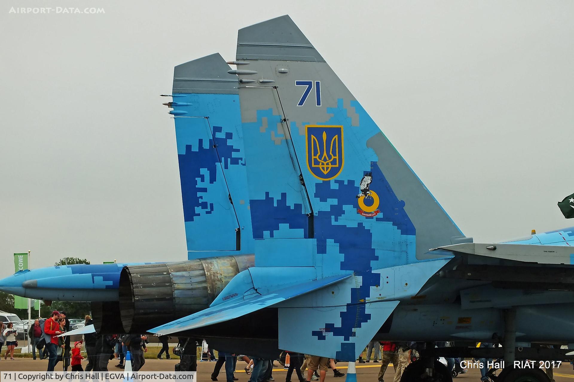 71, Sukhoi Su-27UBM1 C/N 96310424043, RIAT 2017