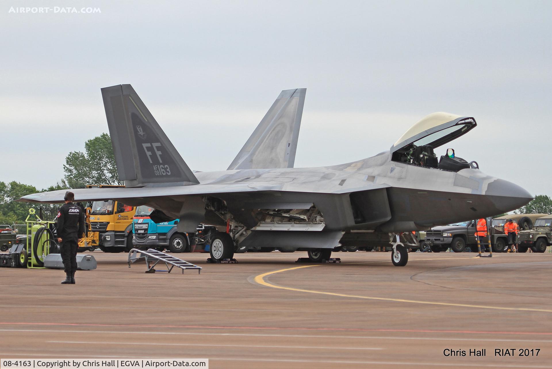 08-4163, Lockheed Martin F-22A Raptor C/N 4163, RIAT 2017