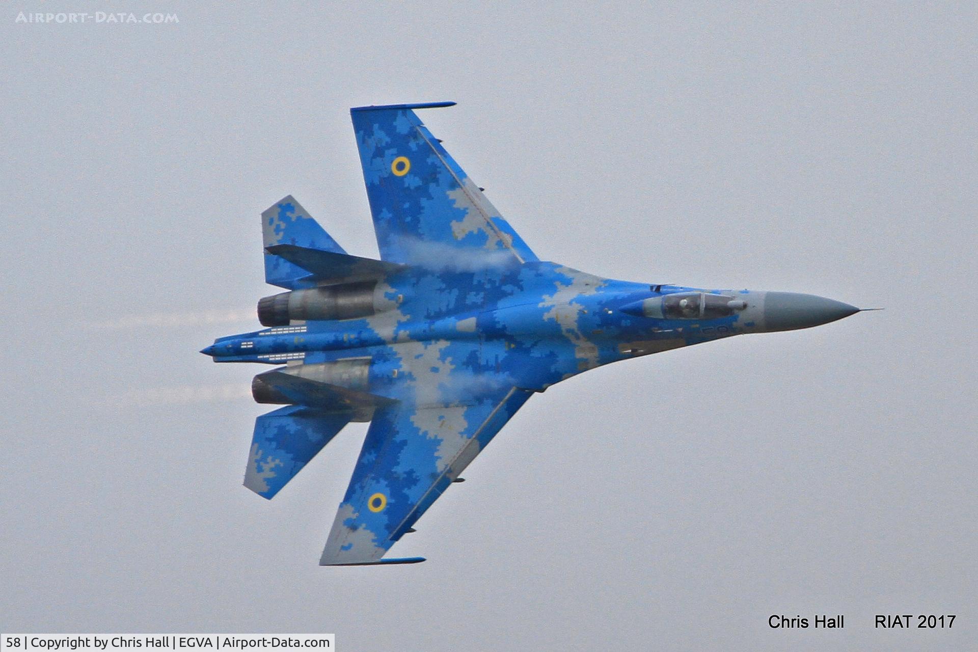 58, 1991 Sukhoi Su-27P Flanker B C/N 36911035612, RIAT 2017
