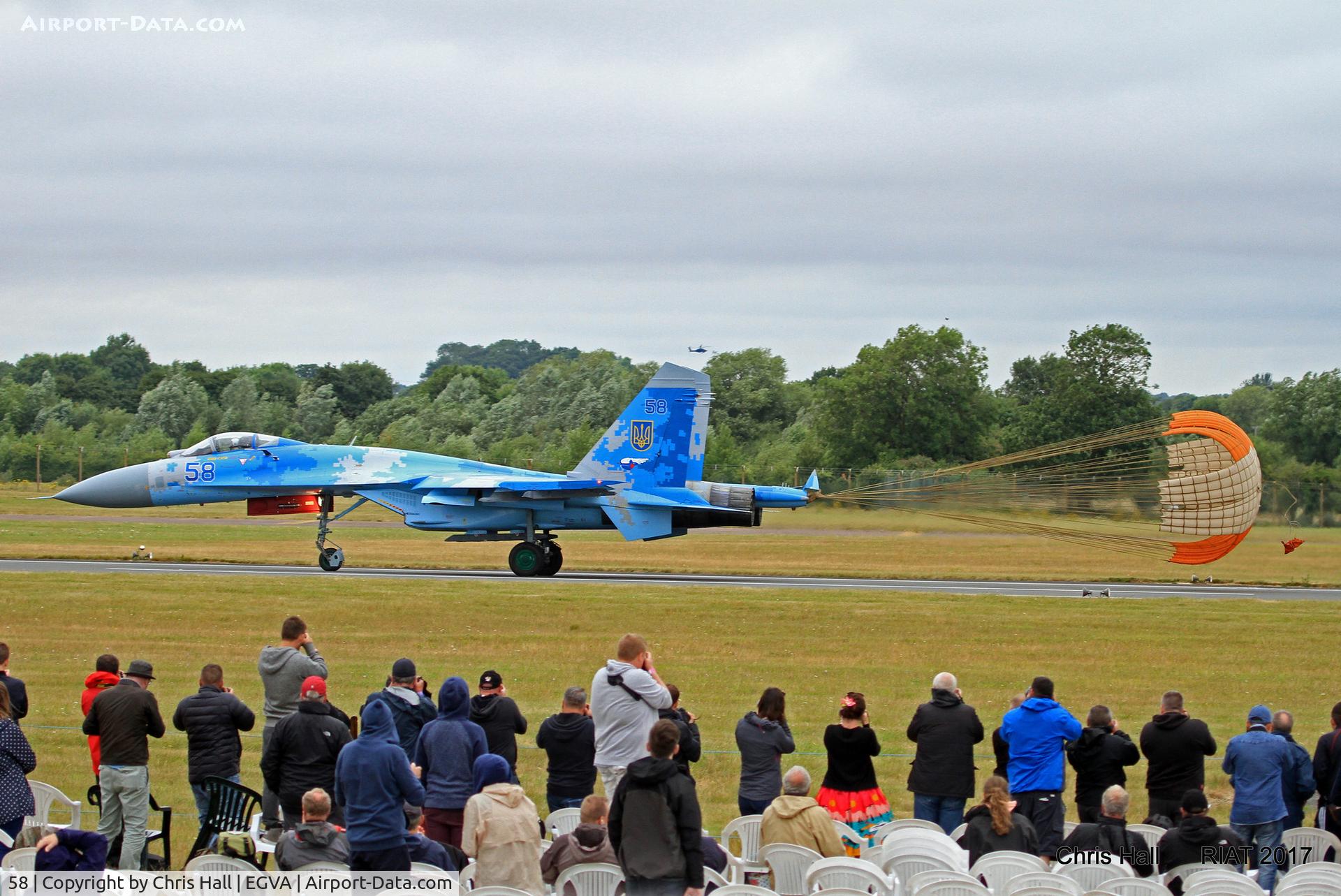 58, 1991 Sukhoi Su-27P Flanker B C/N 36911035612, RIAT 2017