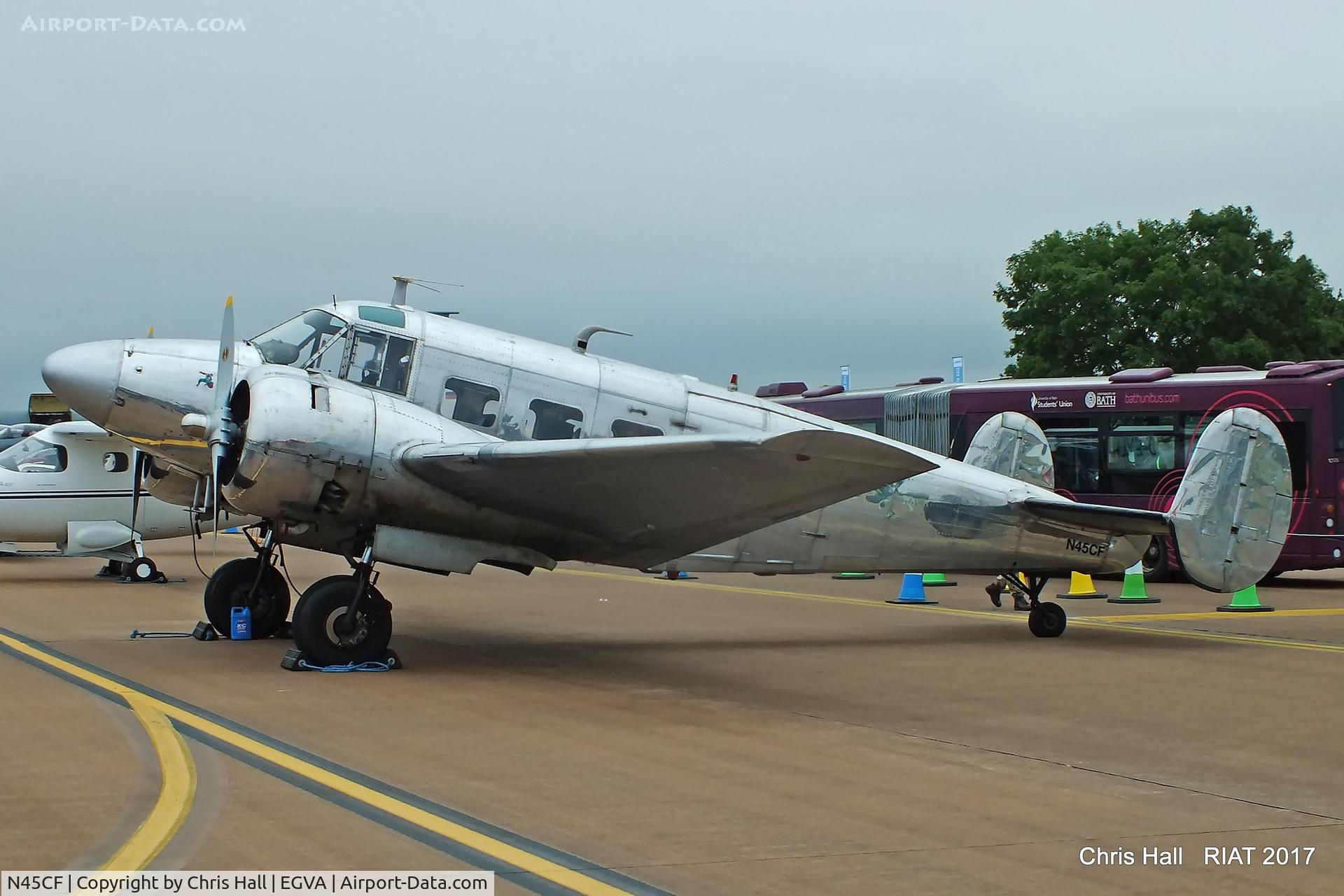 N45CF, 1959 Beech G18S C/N BA-466, RIAT 2017
