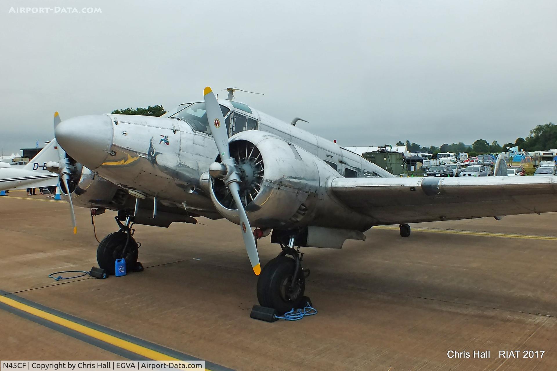 N45CF, 1959 Beech G18S C/N BA-466, RIAT 2017