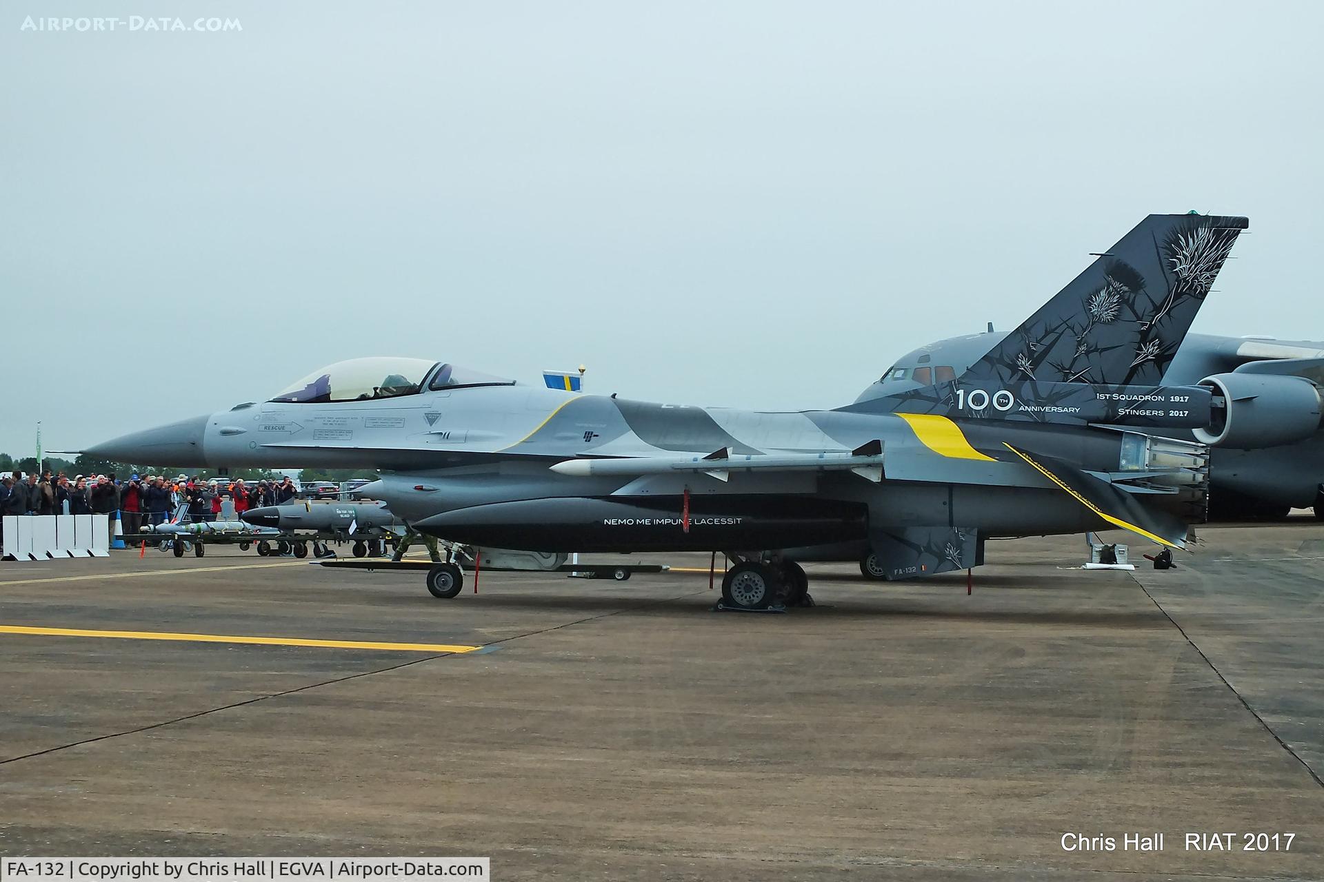 FA-132, SABCA F-16AM Fighting Falcon C/N 6H-132, RIAT 2017