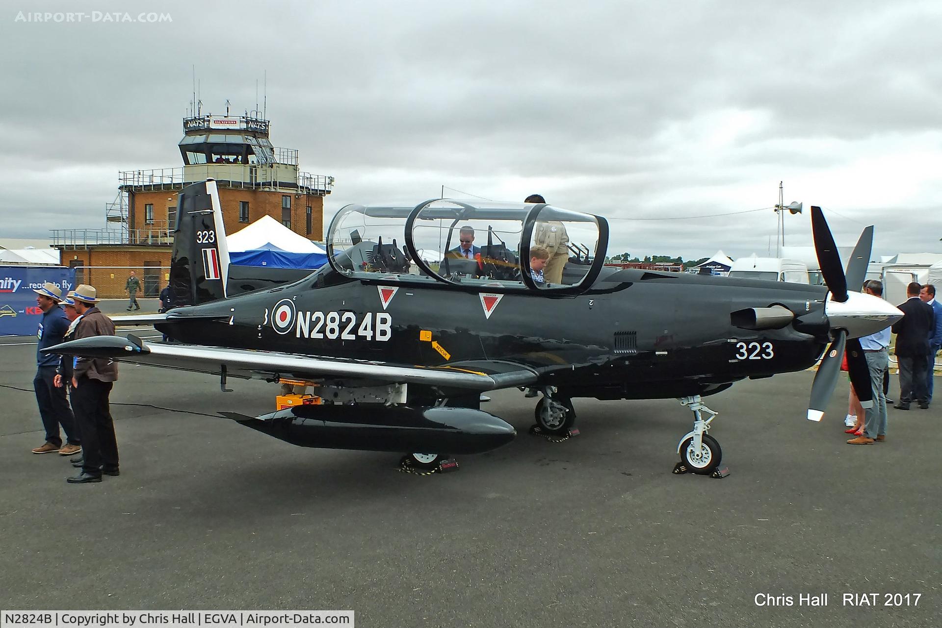 N2824B, 2017 Beechcraft T-6C Texan T.1 C/N PM-110, RIAT 2017