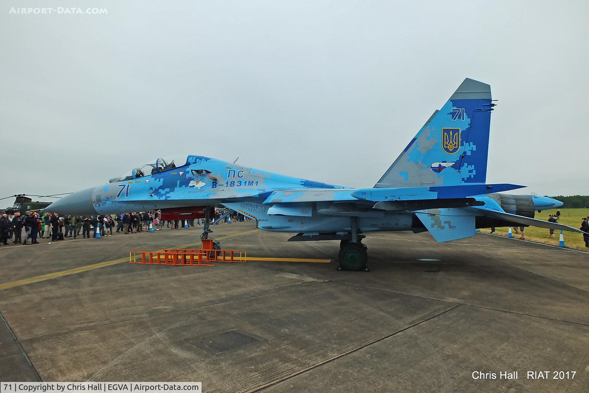 71, Sukhoi Su-27UBM1 C/N 96310424043, RIAT 2017