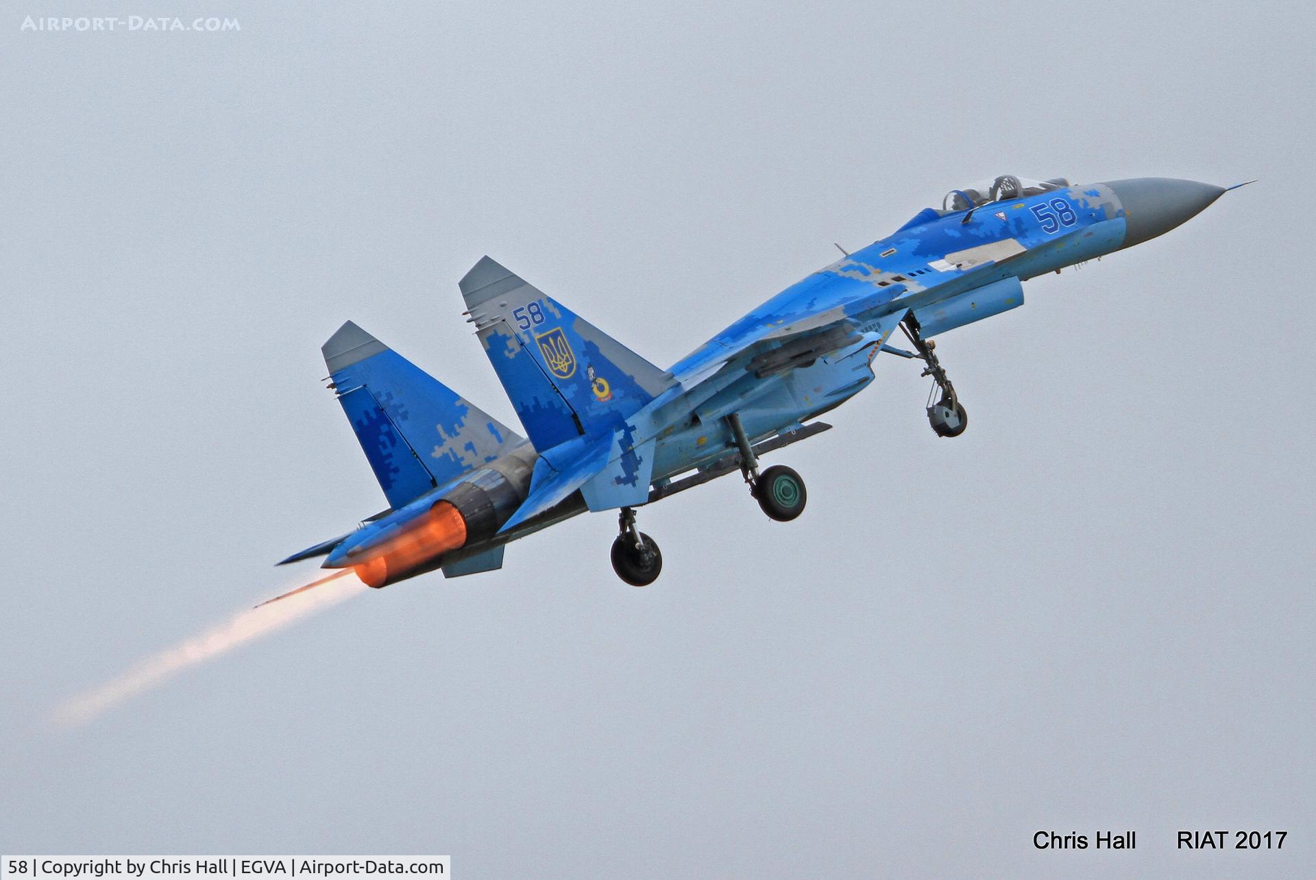 58, 1991 Sukhoi Su-27P Flanker B C/N 36911035612, RIAT 2017