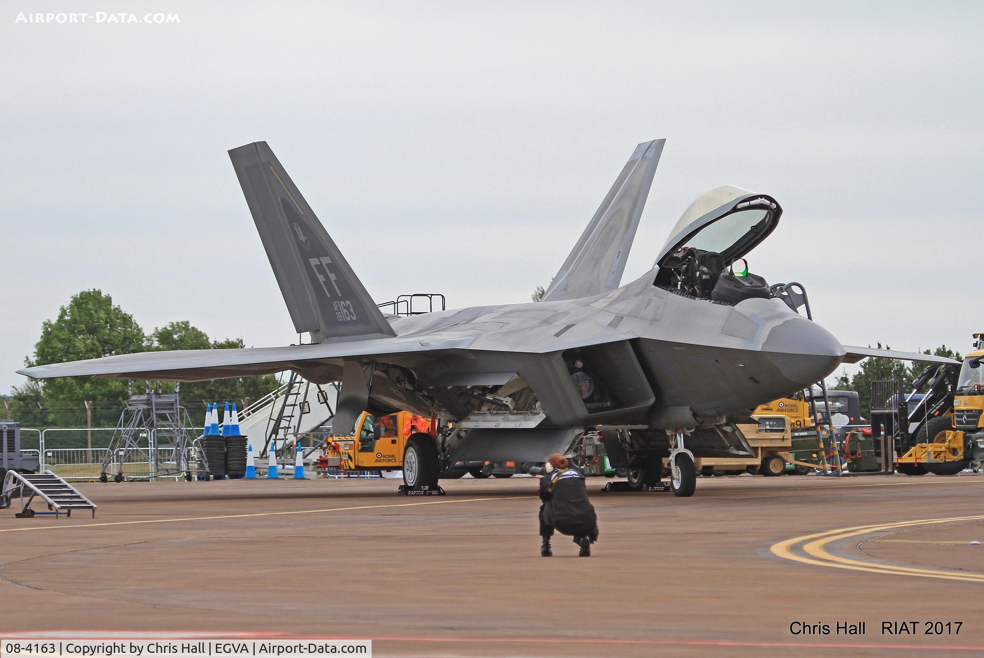 08-4163, Lockheed Martin F-22A Raptor C/N 4163, RIAT 2017