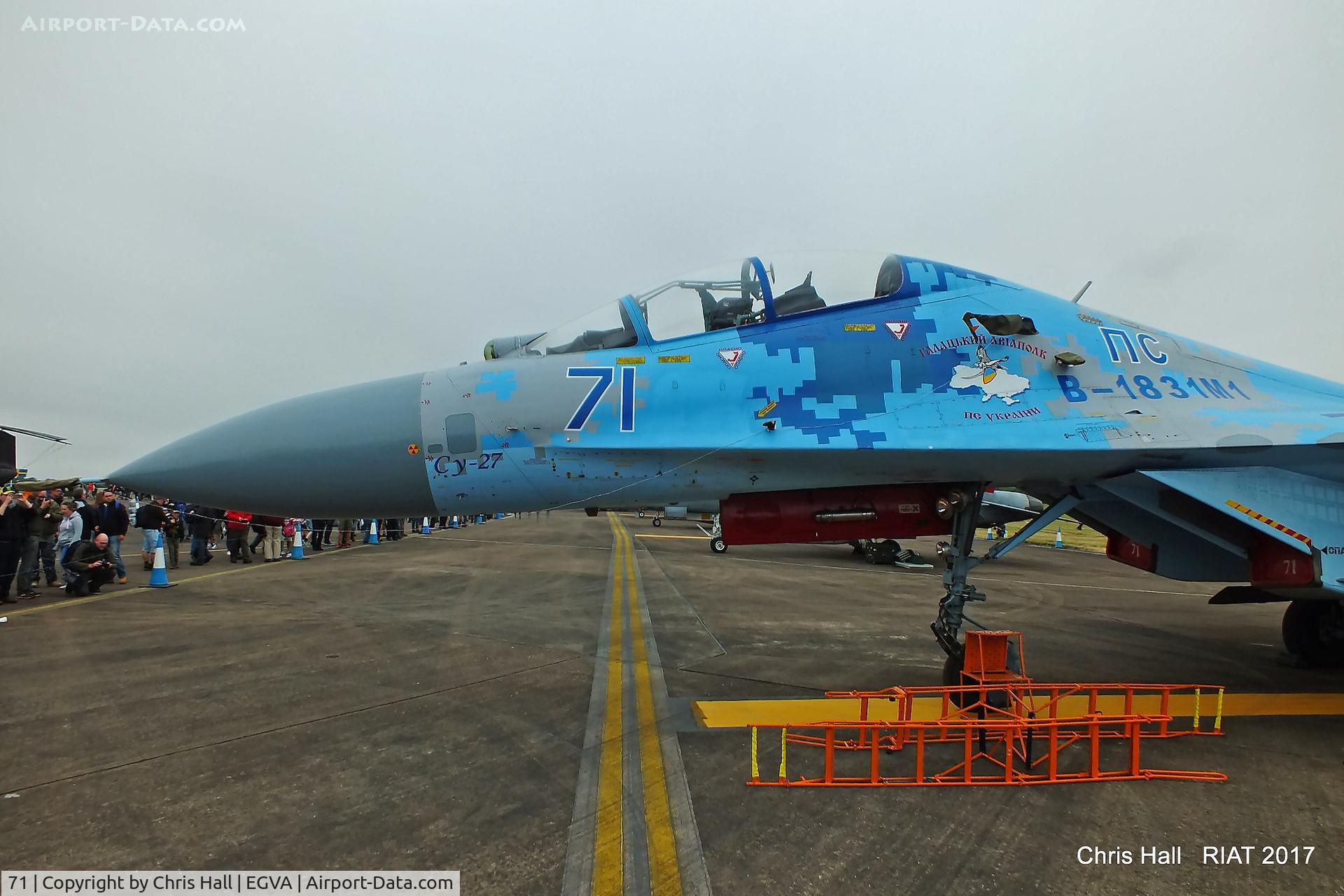 71, Sukhoi Su-27UBM1 C/N 96310424043, RIAT 2017