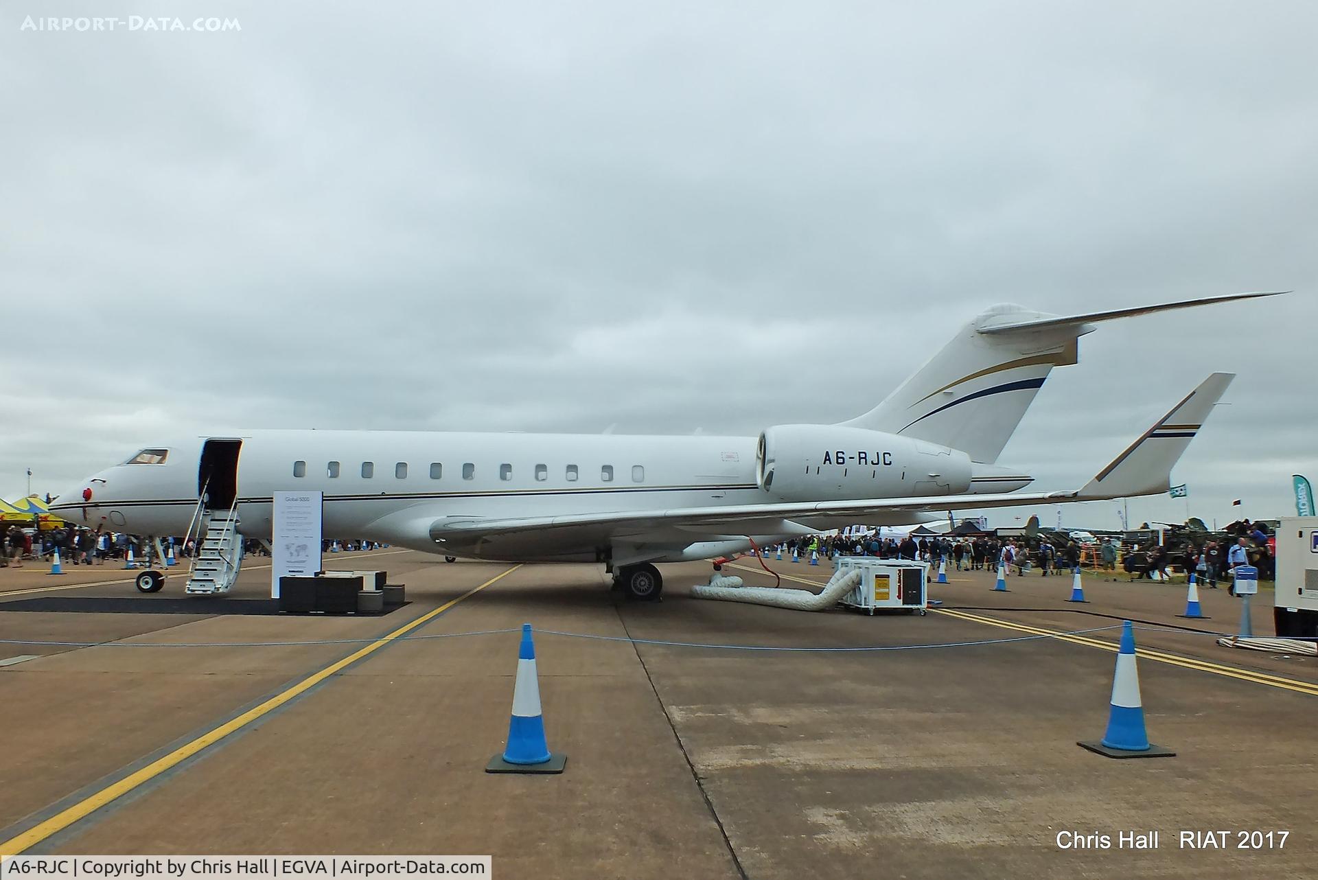 A6-RJC, Bombardier BD-700 Global 5000 C/N 9600, RIAT 2017
