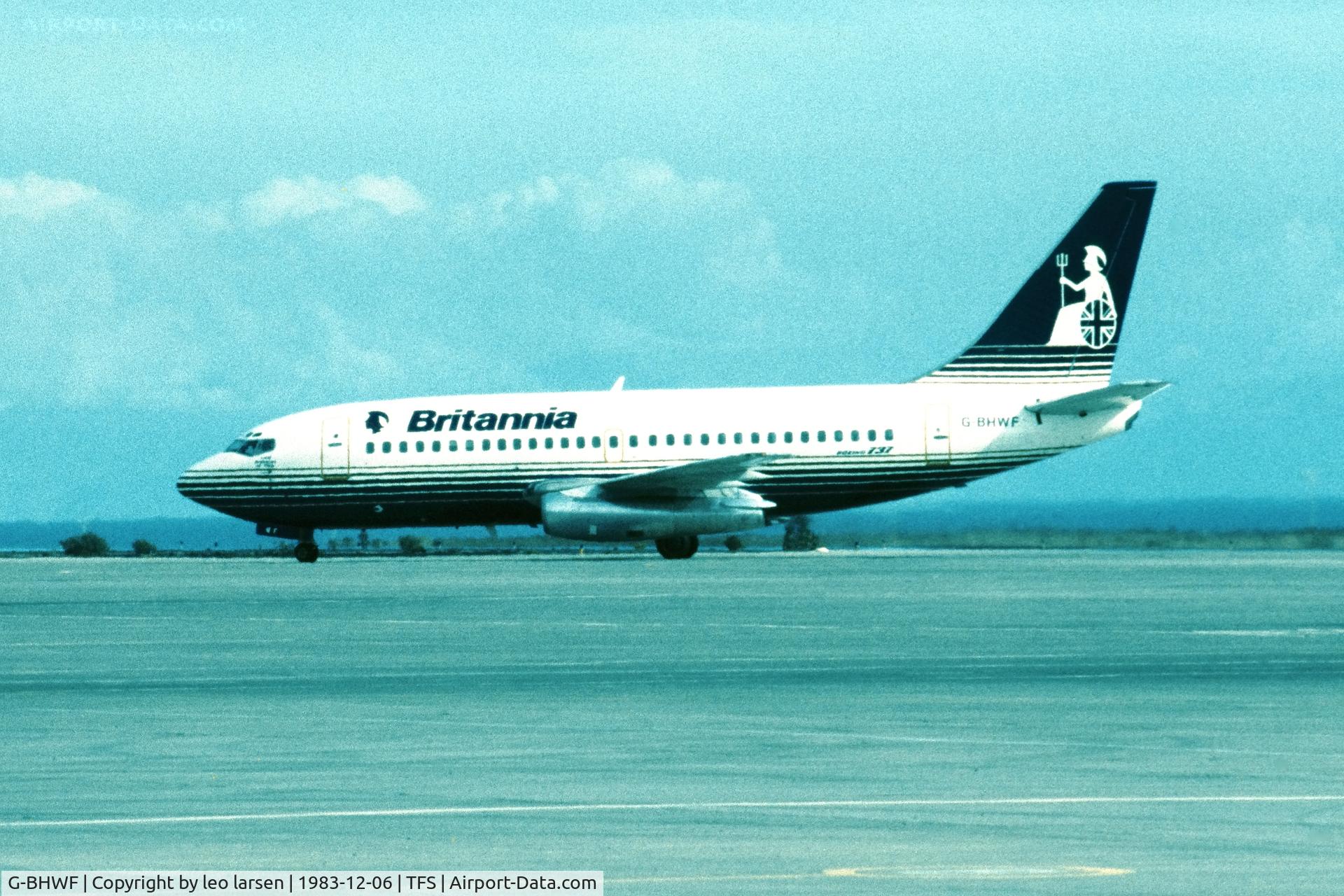 G-BHWF, 1980 Boeing 737-204 C/N 22365, Tenerife South 6.12.1983