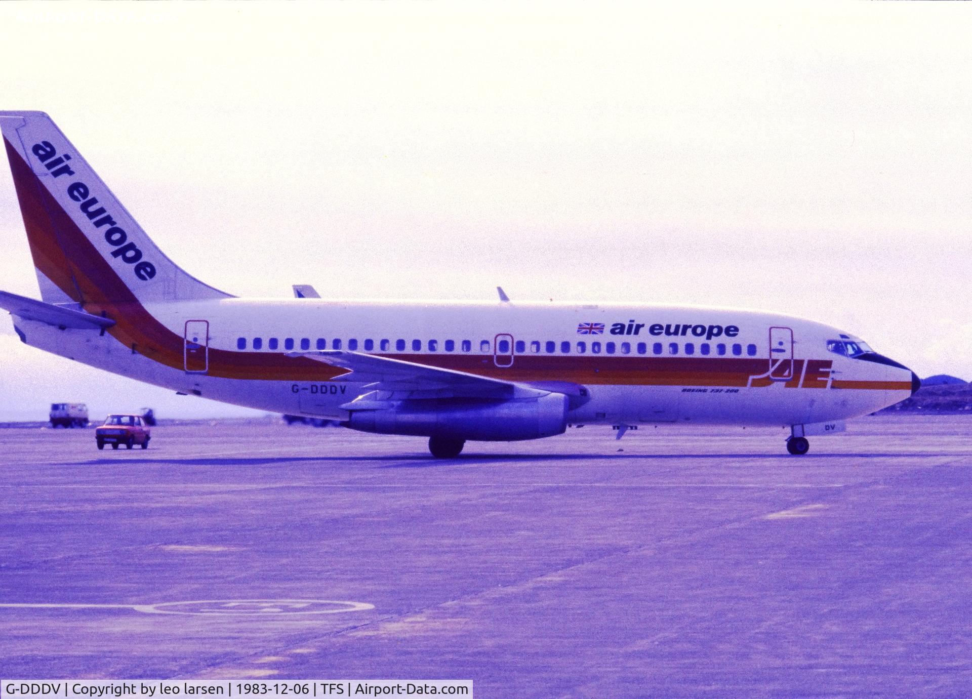 G-DDDV, 1981 Boeing 737-2S3 C/N 22633, Tenerife South 6.12.1983