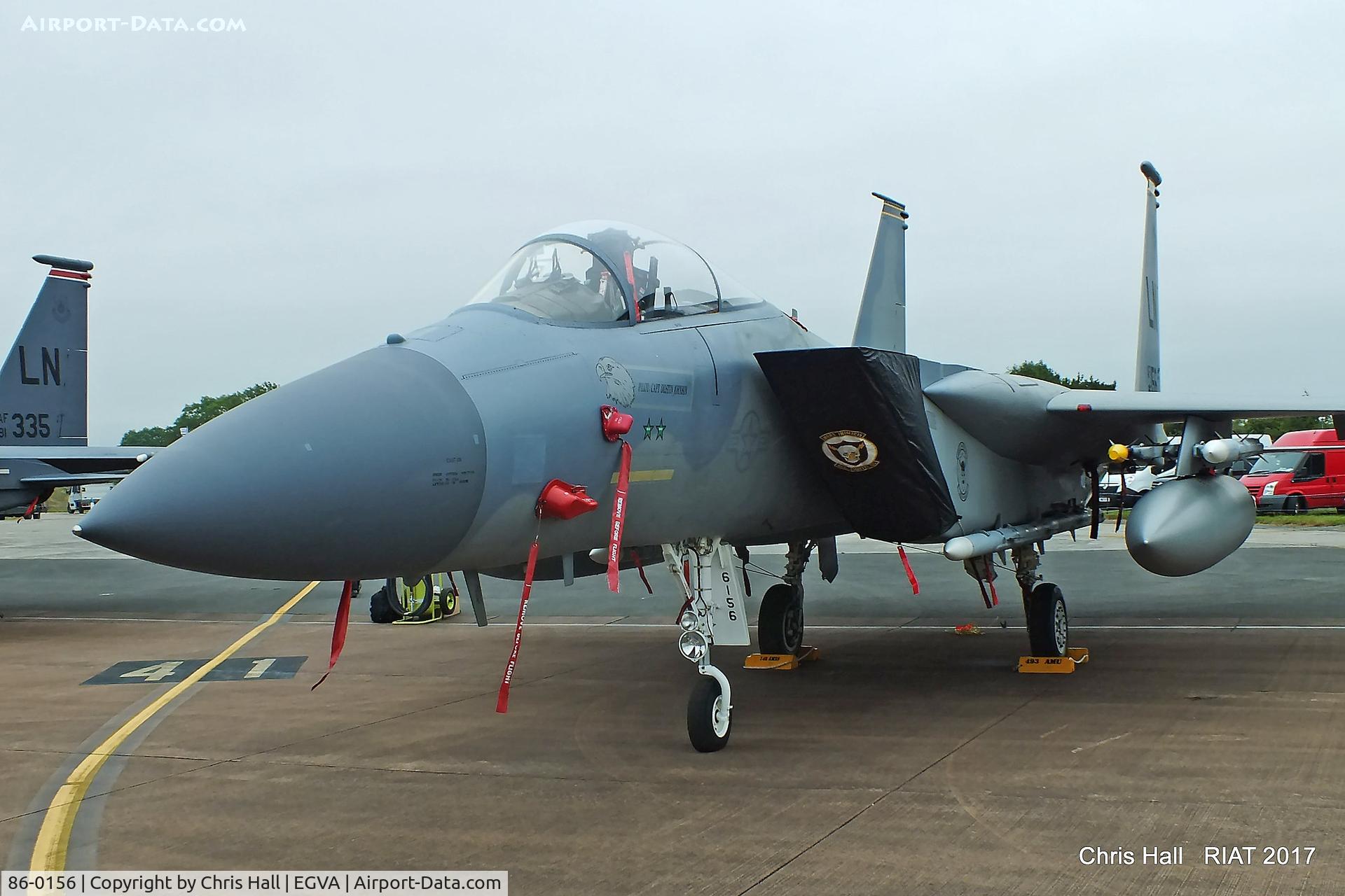 86-0156, 1986 McDonnell Douglas F-15C Eagle C/N 1003/C384, RIAT 2017