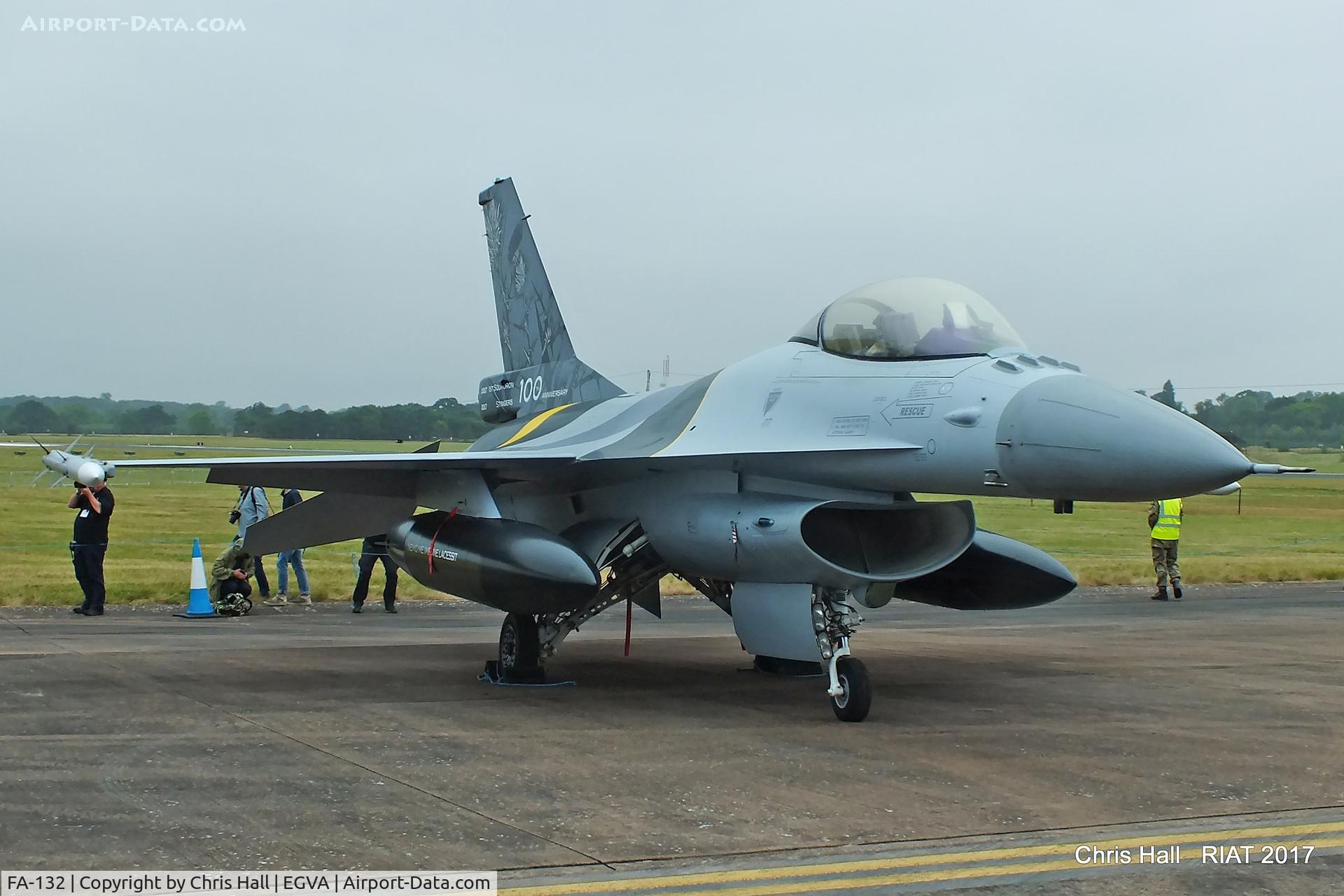 FA-132, SABCA F-16AM Fighting Falcon C/N 6H-132, RIAT 2017