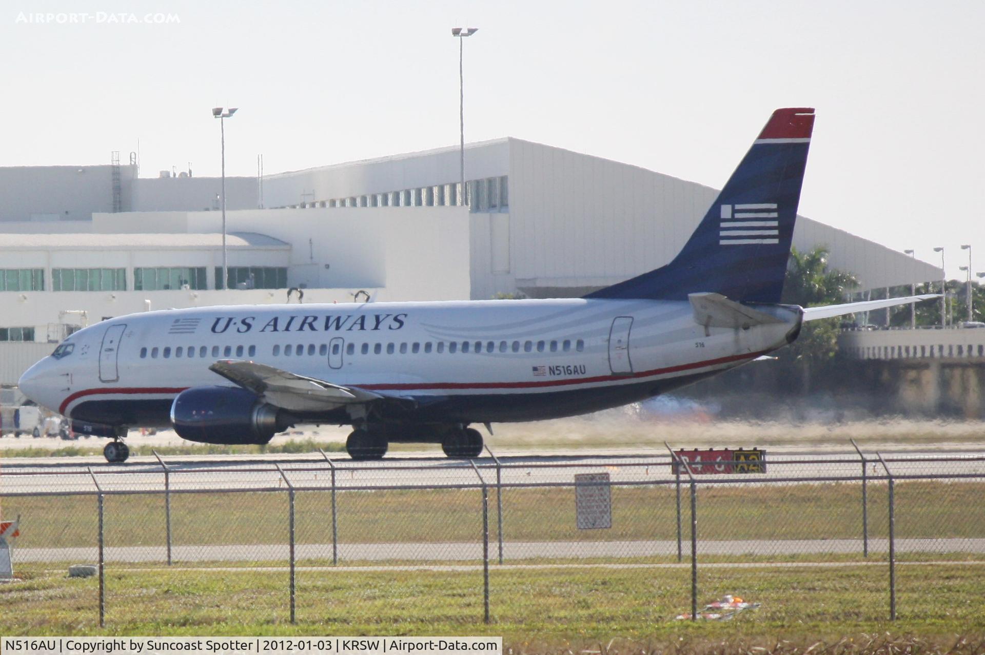 N516AU, 1987 Boeing 737-3B7 C/N 23702, US Airways 