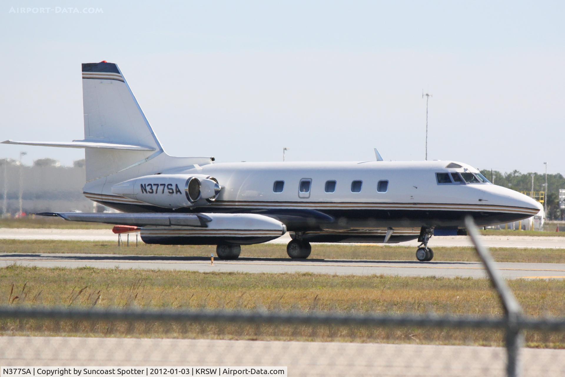 N377SA, 1978 Lockheed L-1329-25 Jetstar II C/N 5229, N377SA taxis for departure at Southwest Florida International Airport