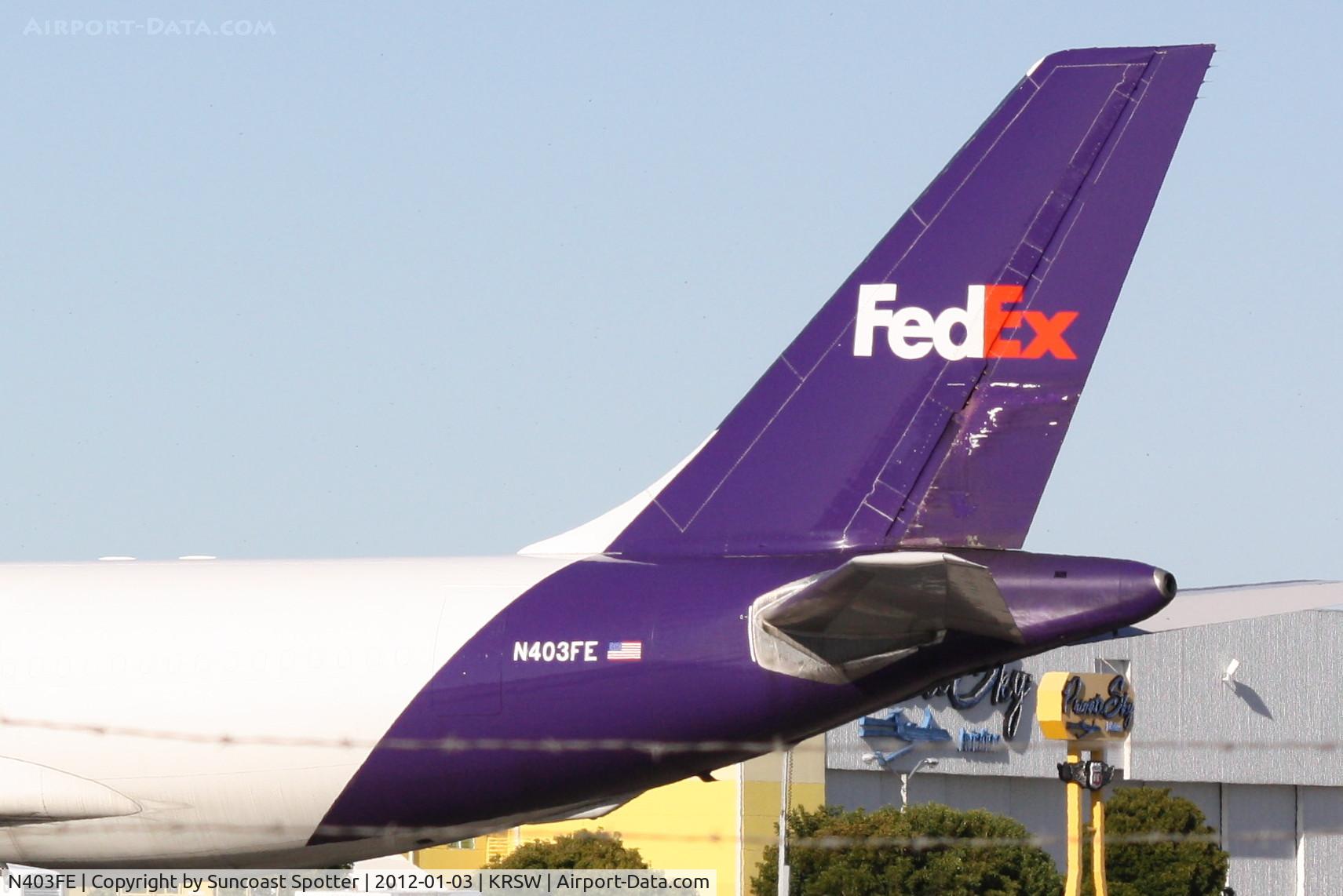 N403FE, 1983 Airbus A310-203 C/N 230, FedEx Cargo Jet sits on the tarmac at Southwest Florida International Airport
